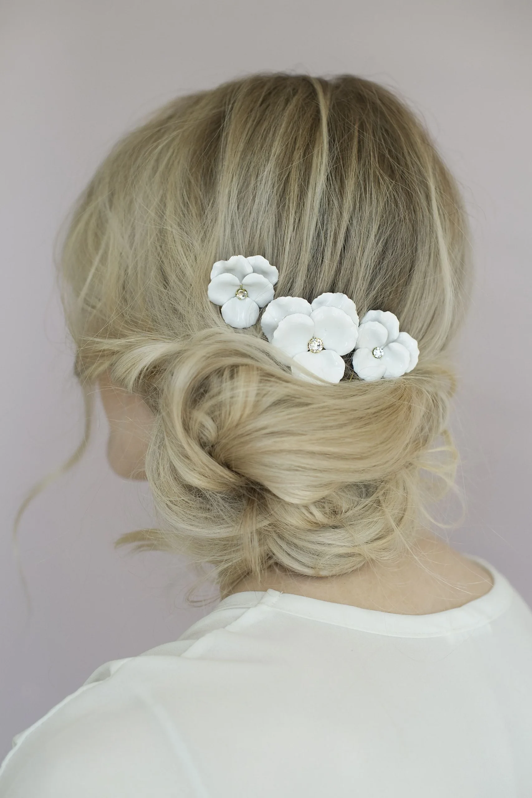 Pansy Hair Comb Set of 2