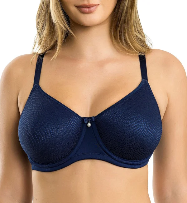 Parfait Pearl Seamless Minimizer Underwire Bra (P60921) - Navy
