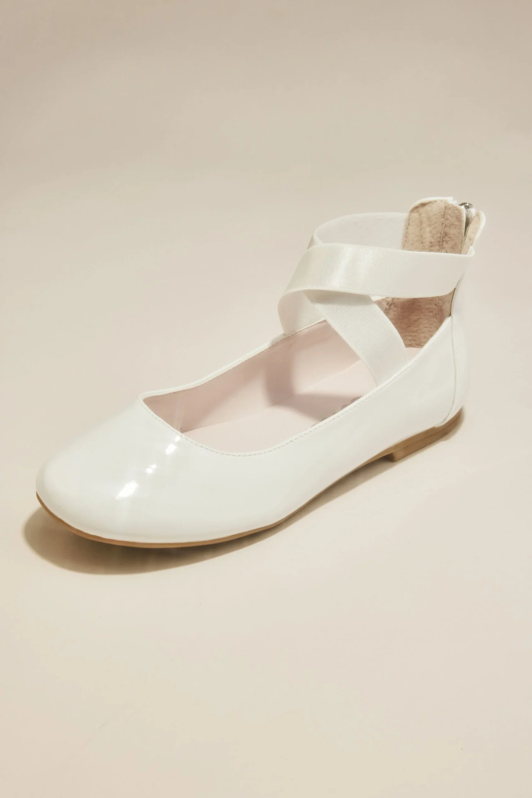 Patent Cross-Strap Flower Girl Shoes