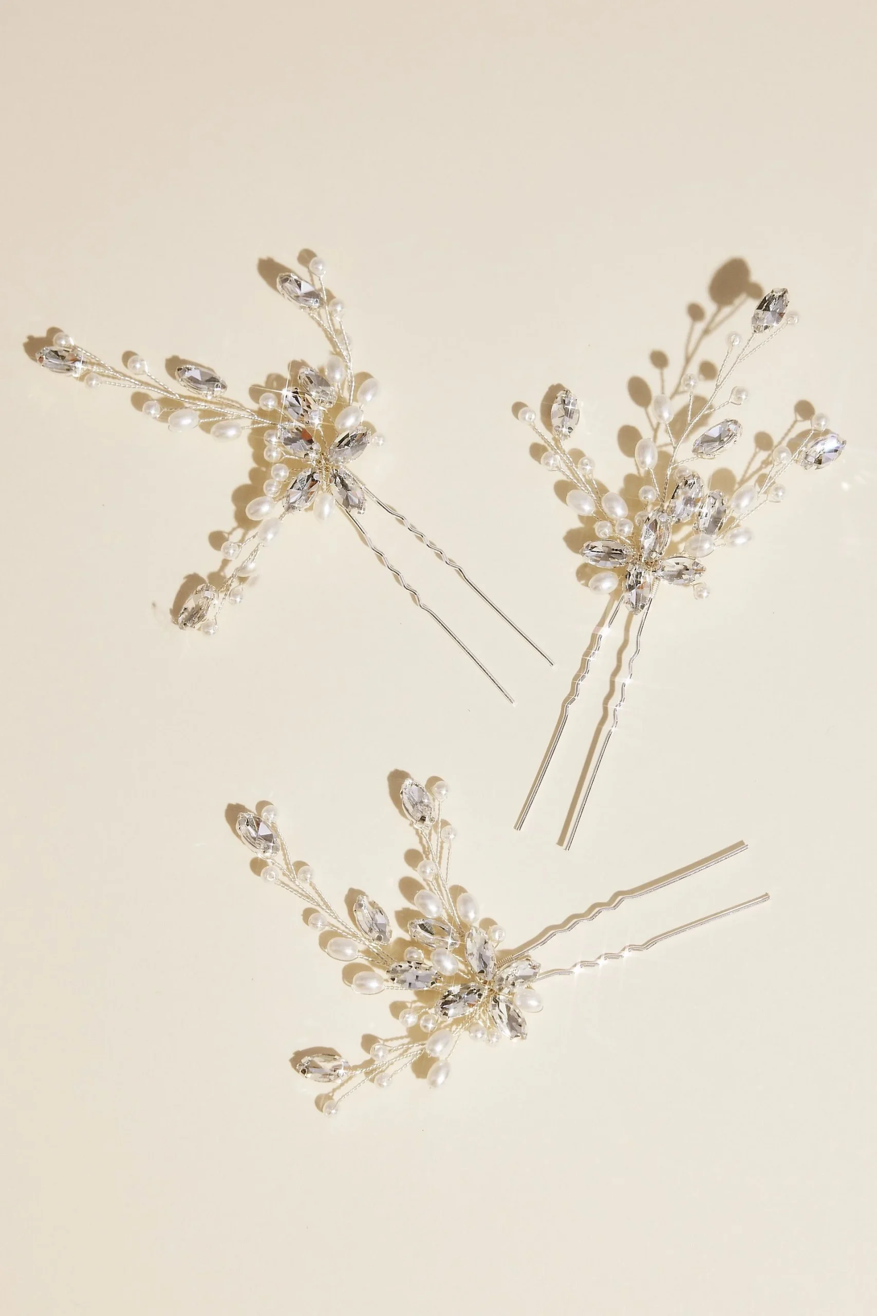 Pearl and Crystal Hairpins