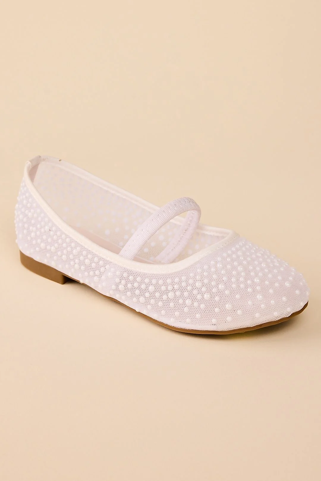 Pearl Mesh Flower Girl Ballet Flats