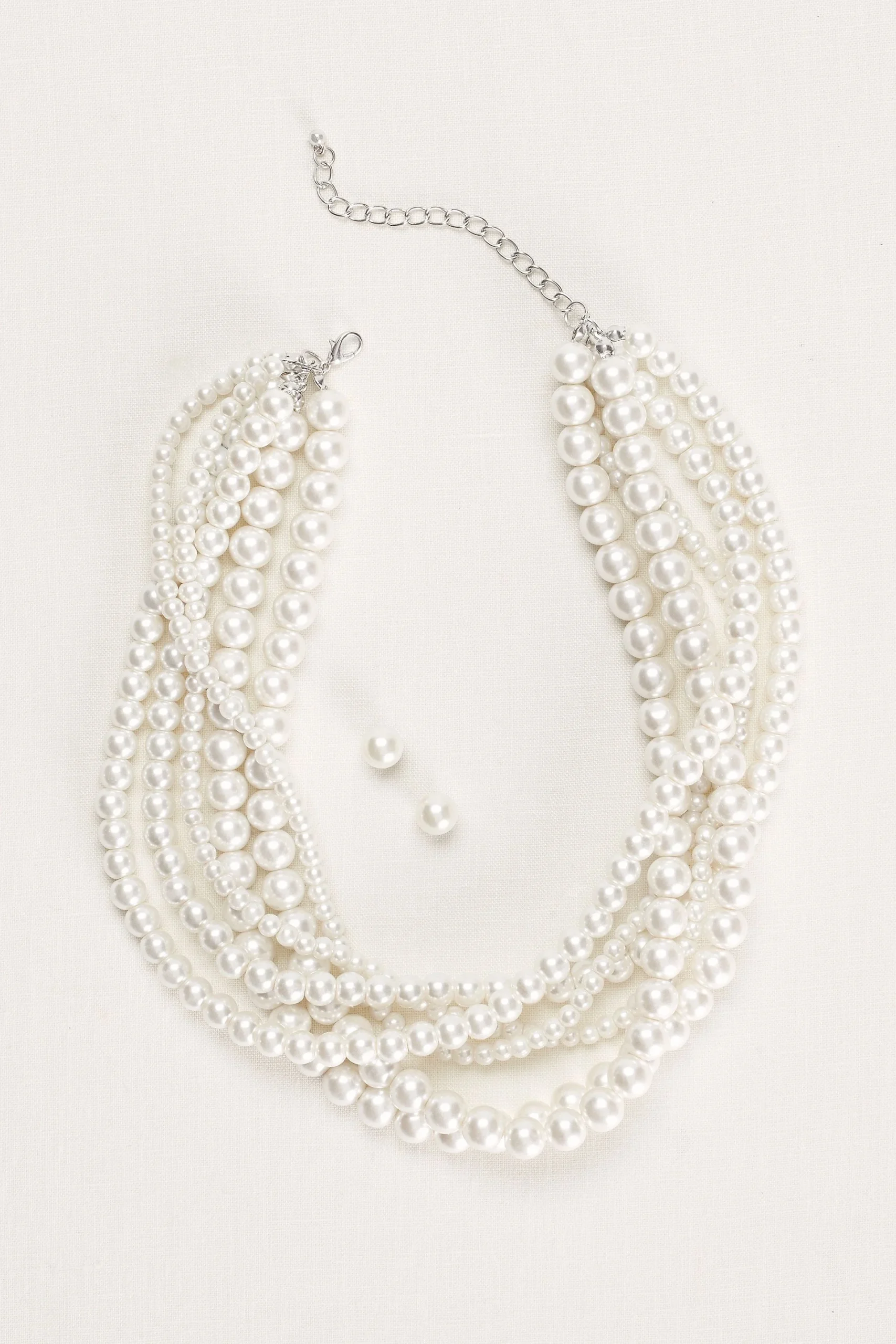 Pearl Necklace and Earring Set