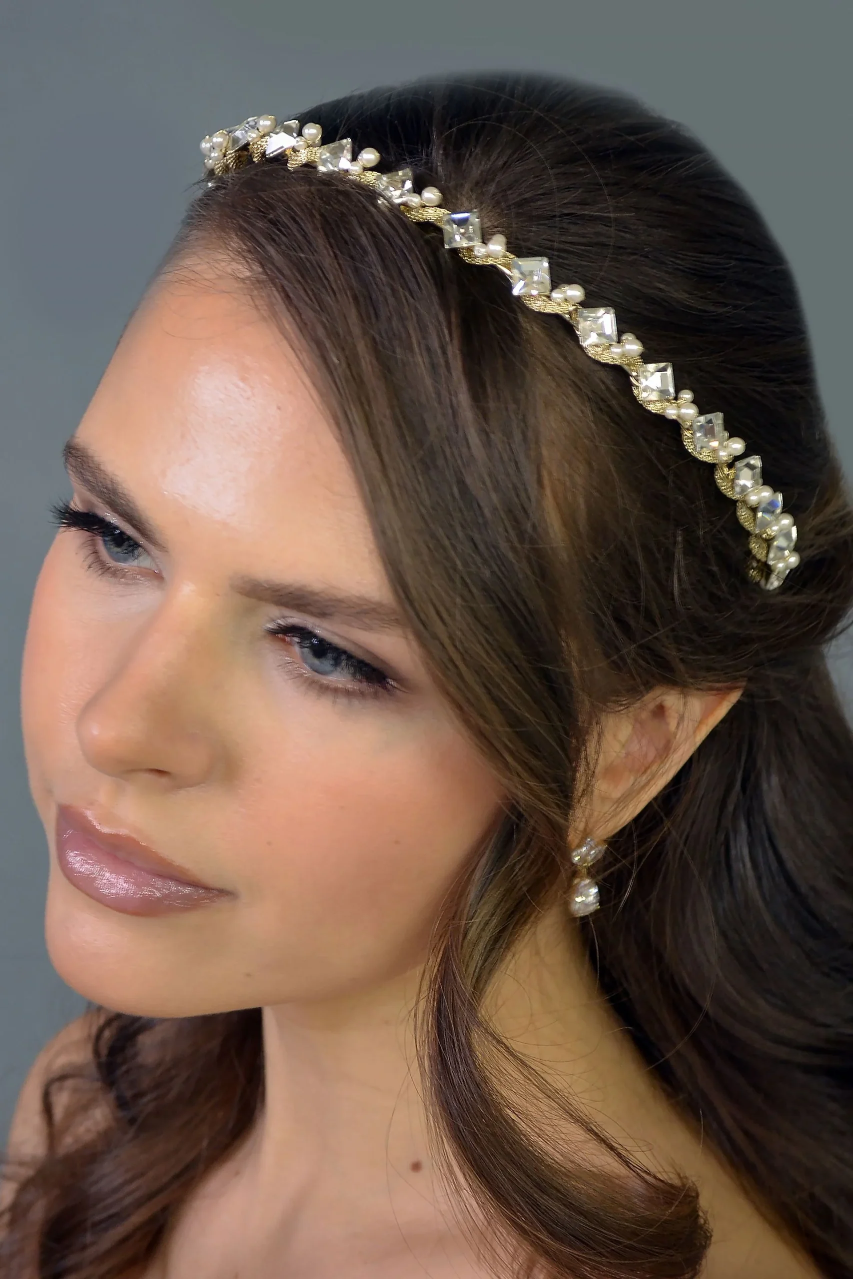 Pearl Square Crystal Headband