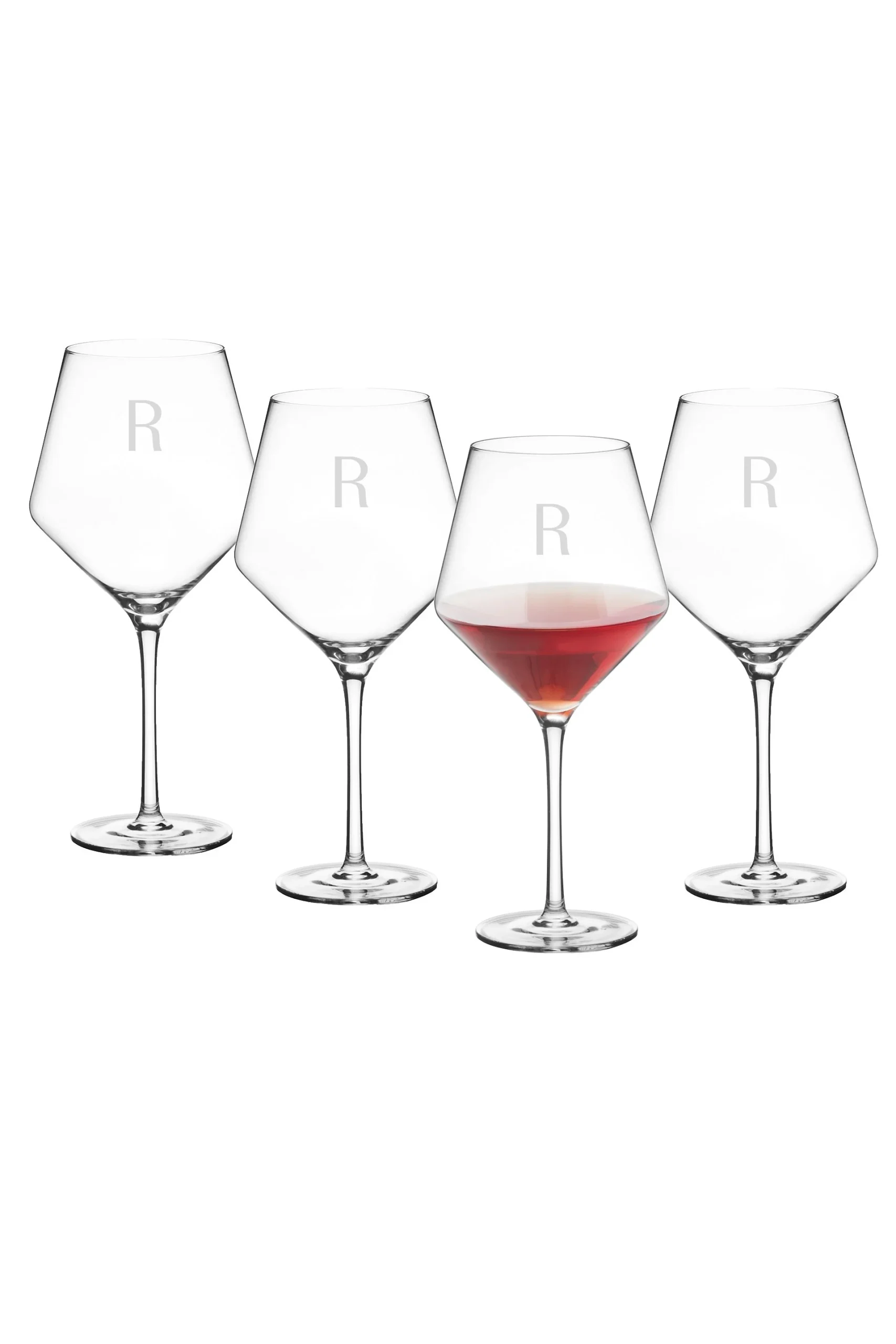 Personalized 23oz Red Wine Estate Glass Set of 4