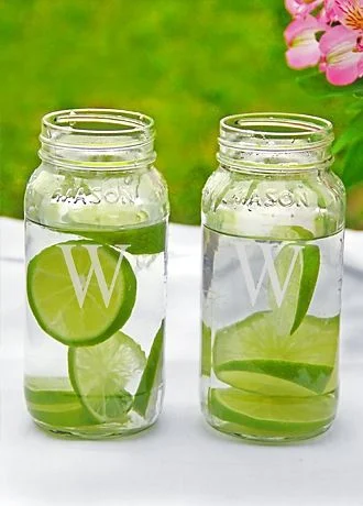 Personalized 26oz. Mason Jars Set of 2