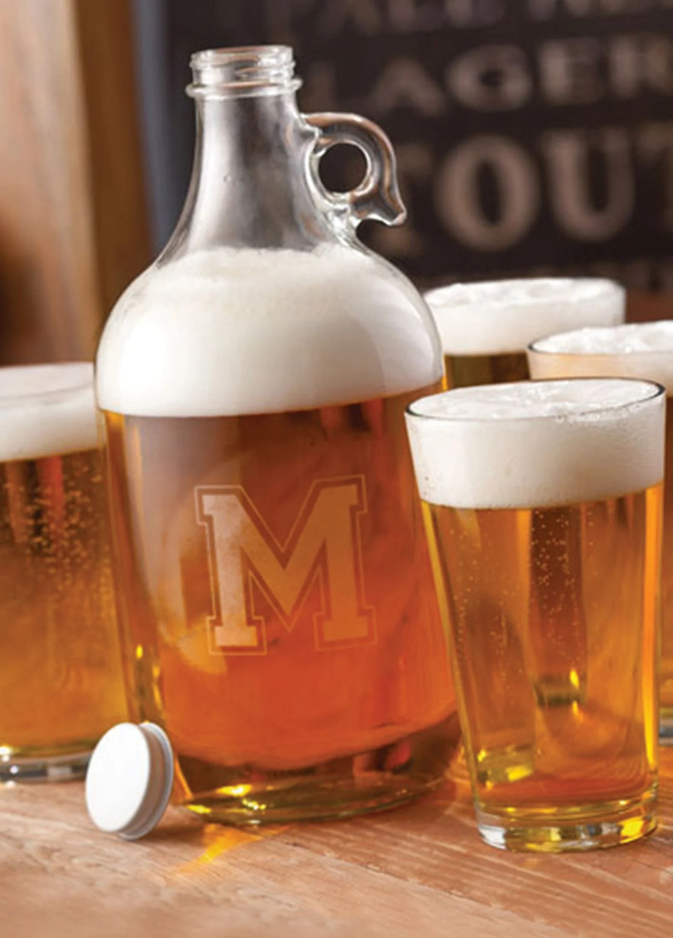 Personalized Beer Growler Set