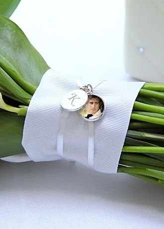 Personalized Bridal Bouquet Locket Charm Bracelet