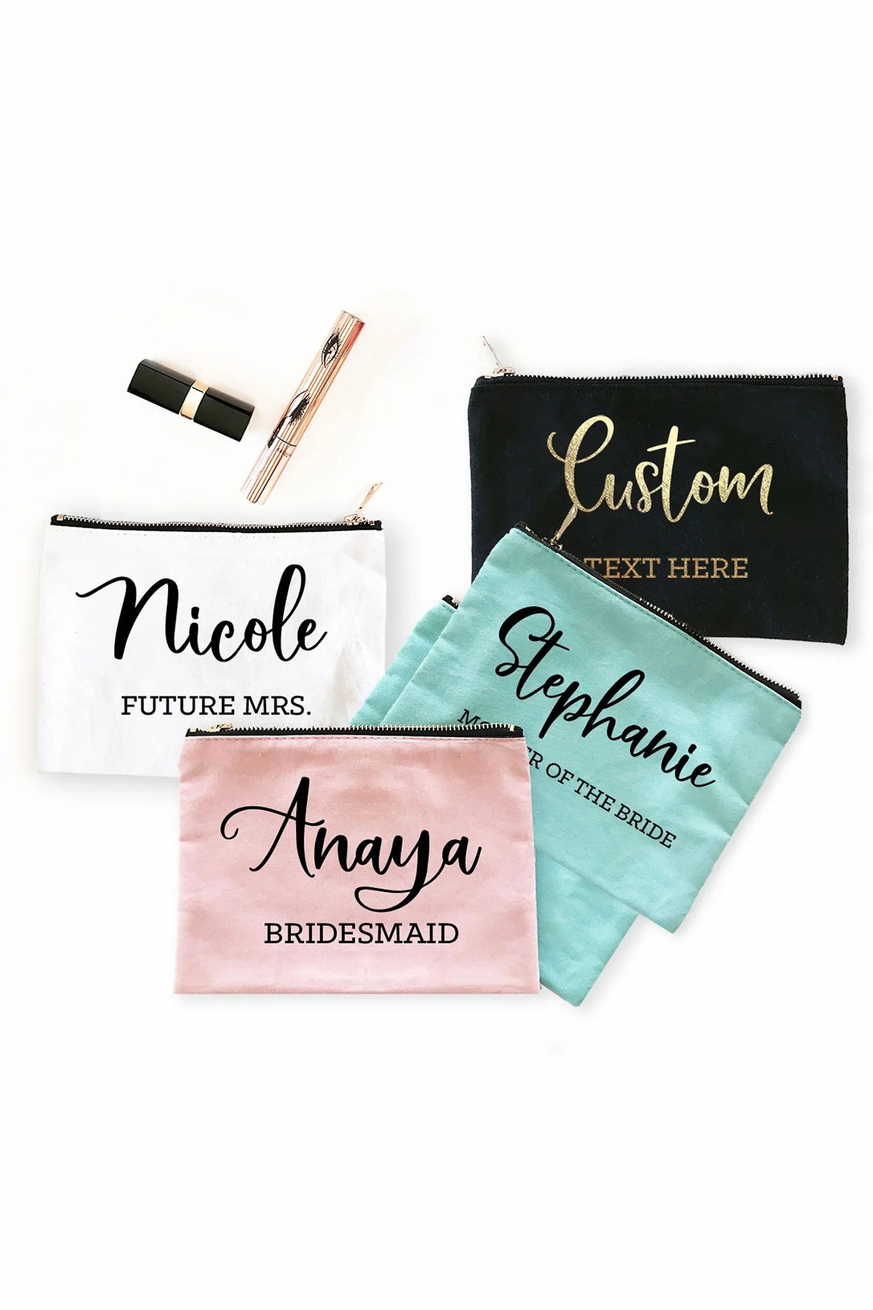 Personalized Canvas Cosmetic Bags
