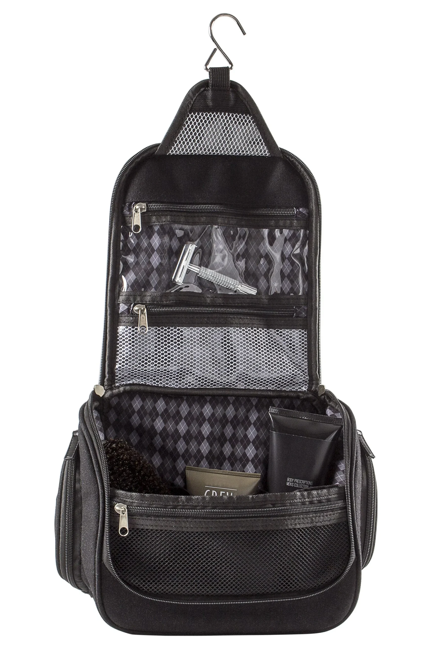 Personalized Canvas and Leather Toiletry Bag