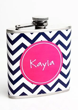 Personalized Chevron Flask