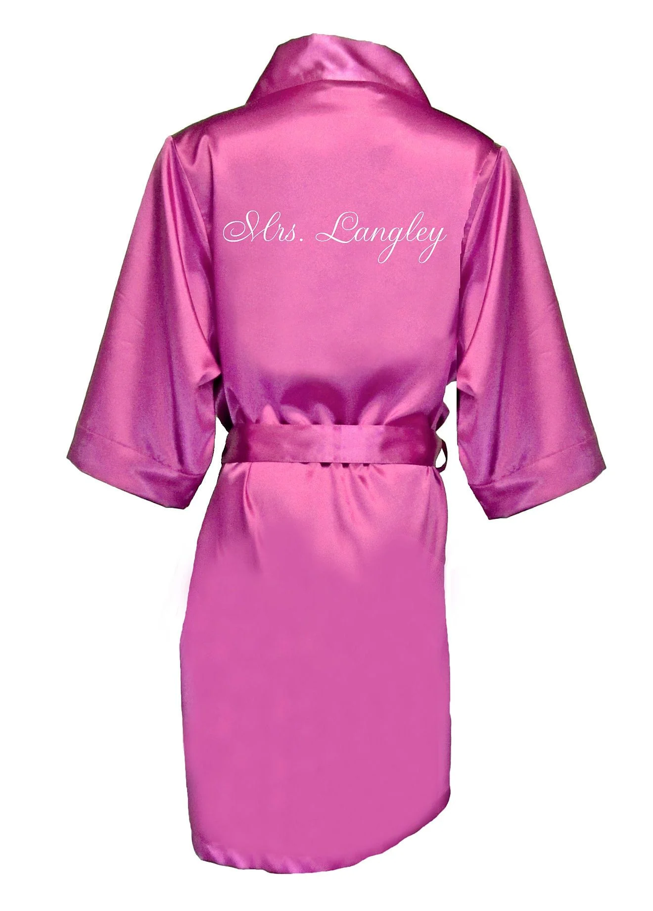 Personalized Embroidered Mrs. Satin Robe
