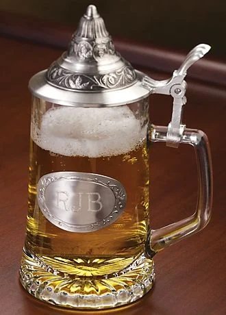 Personalized German Stein with Plaque