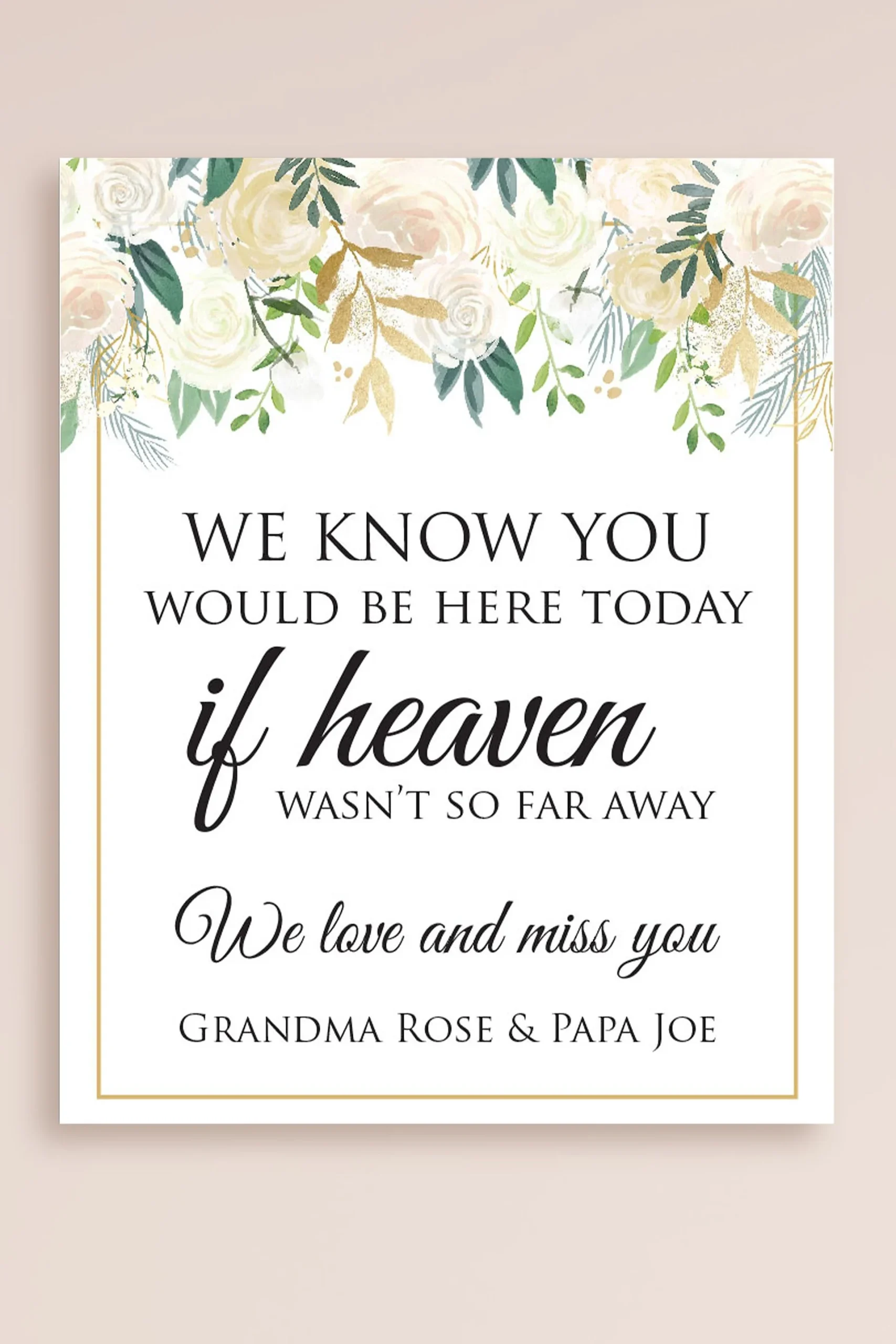 Personalized If Heaven Werent So Far Away Sign