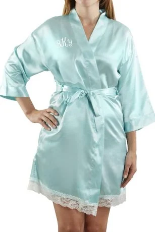 Personalized Lace Kimono Robe
