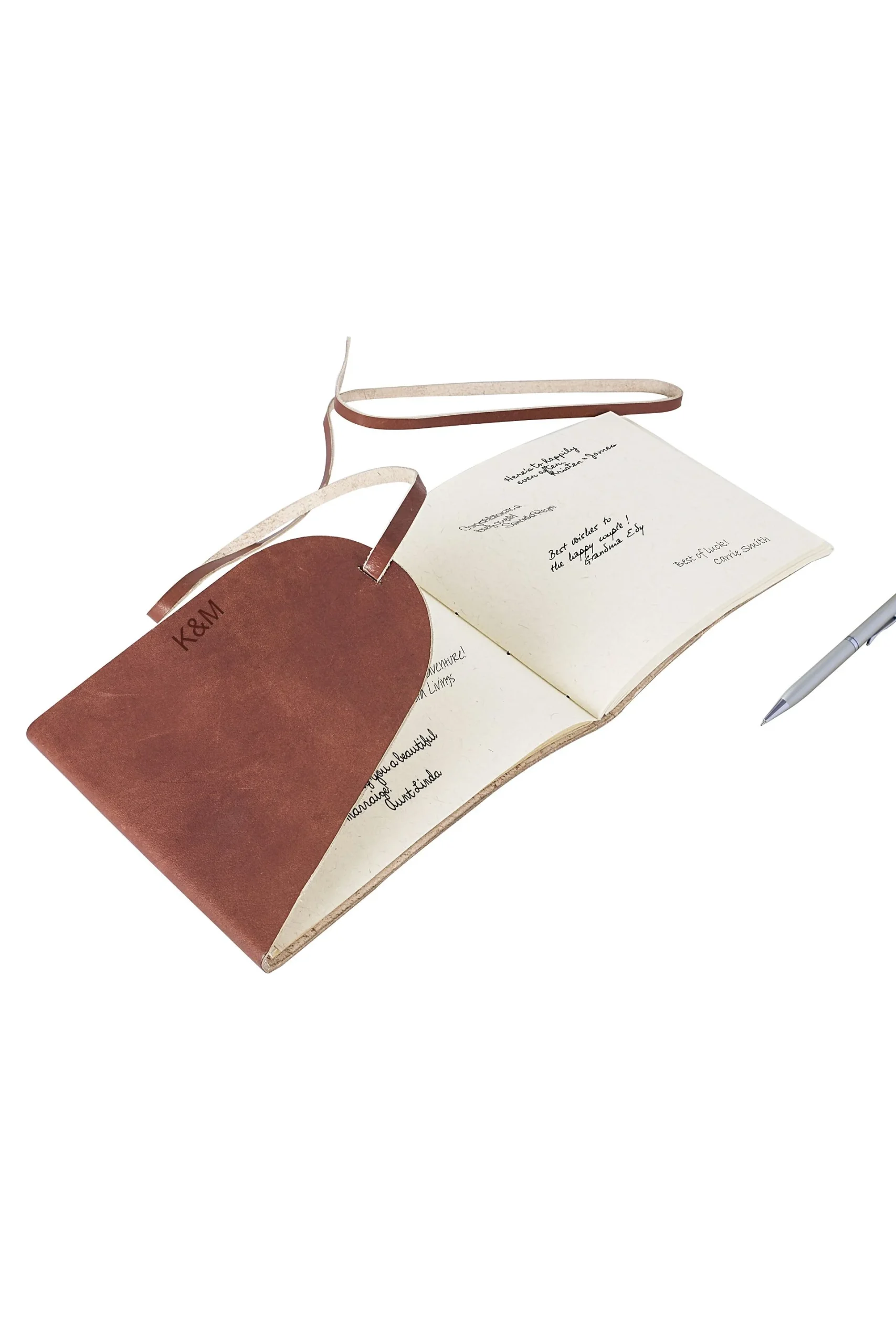 Personalized Leather Guest Book Journal