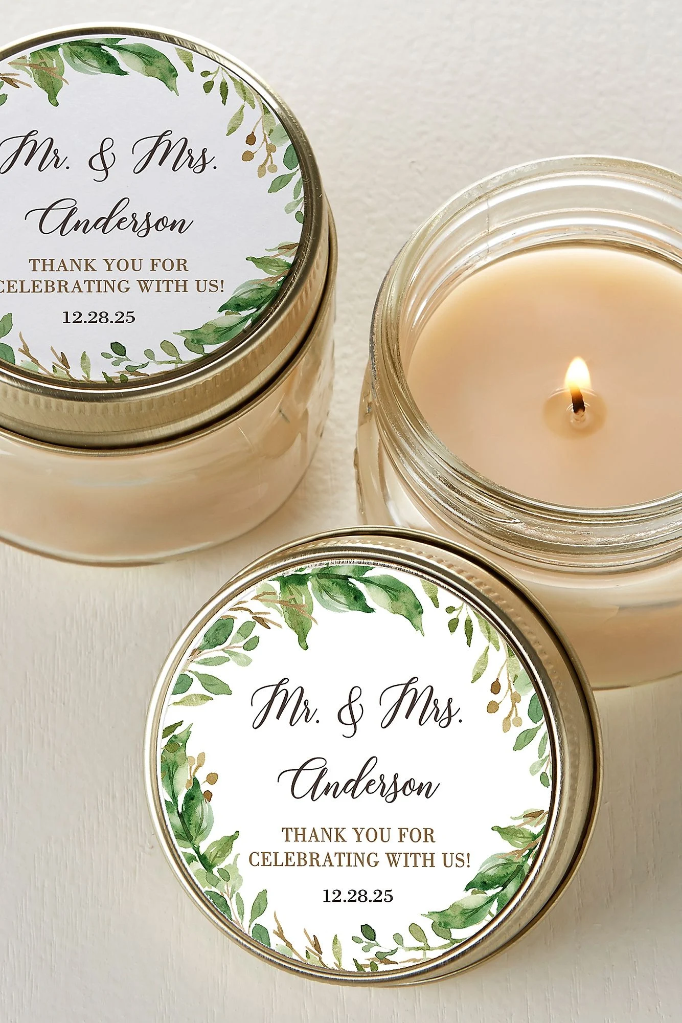 Personalized Mason Jar Candle Favors