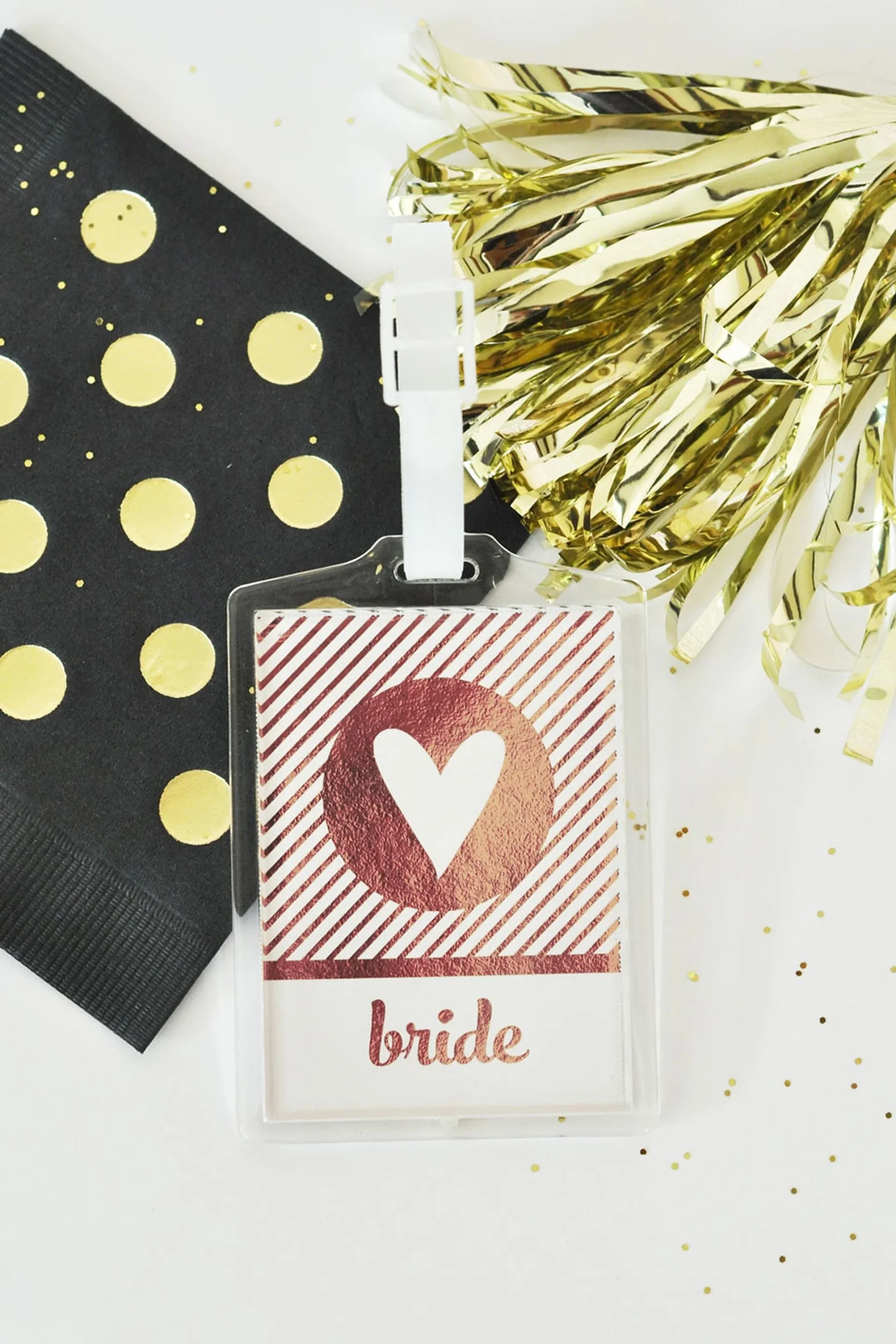 Personalized Metallic Foil Luggage Tags Set of 4