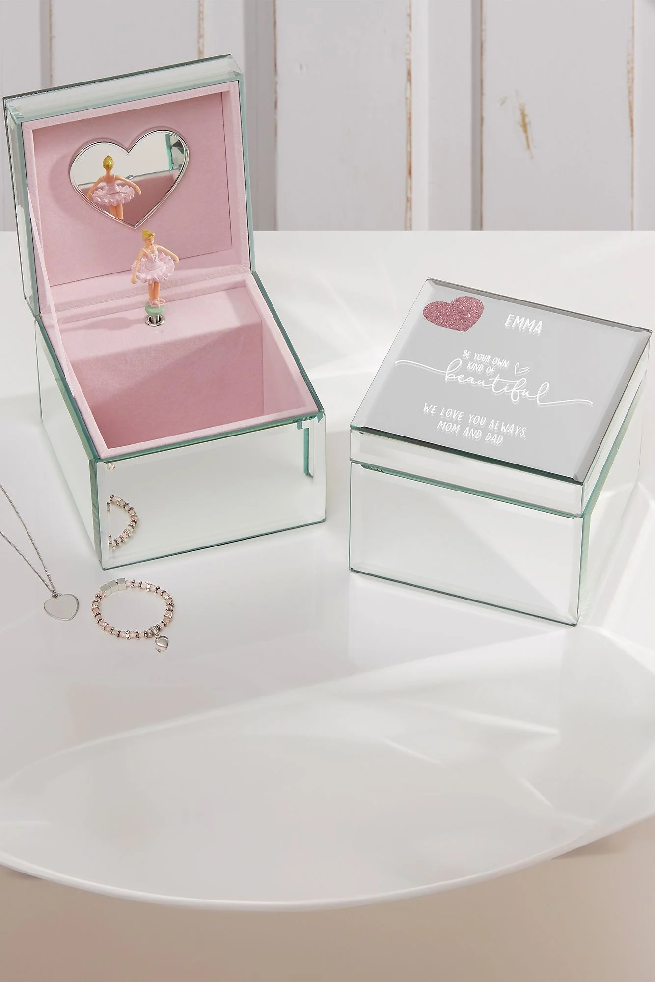 Personalized Mirror Ballerina Musical Jewelry Box