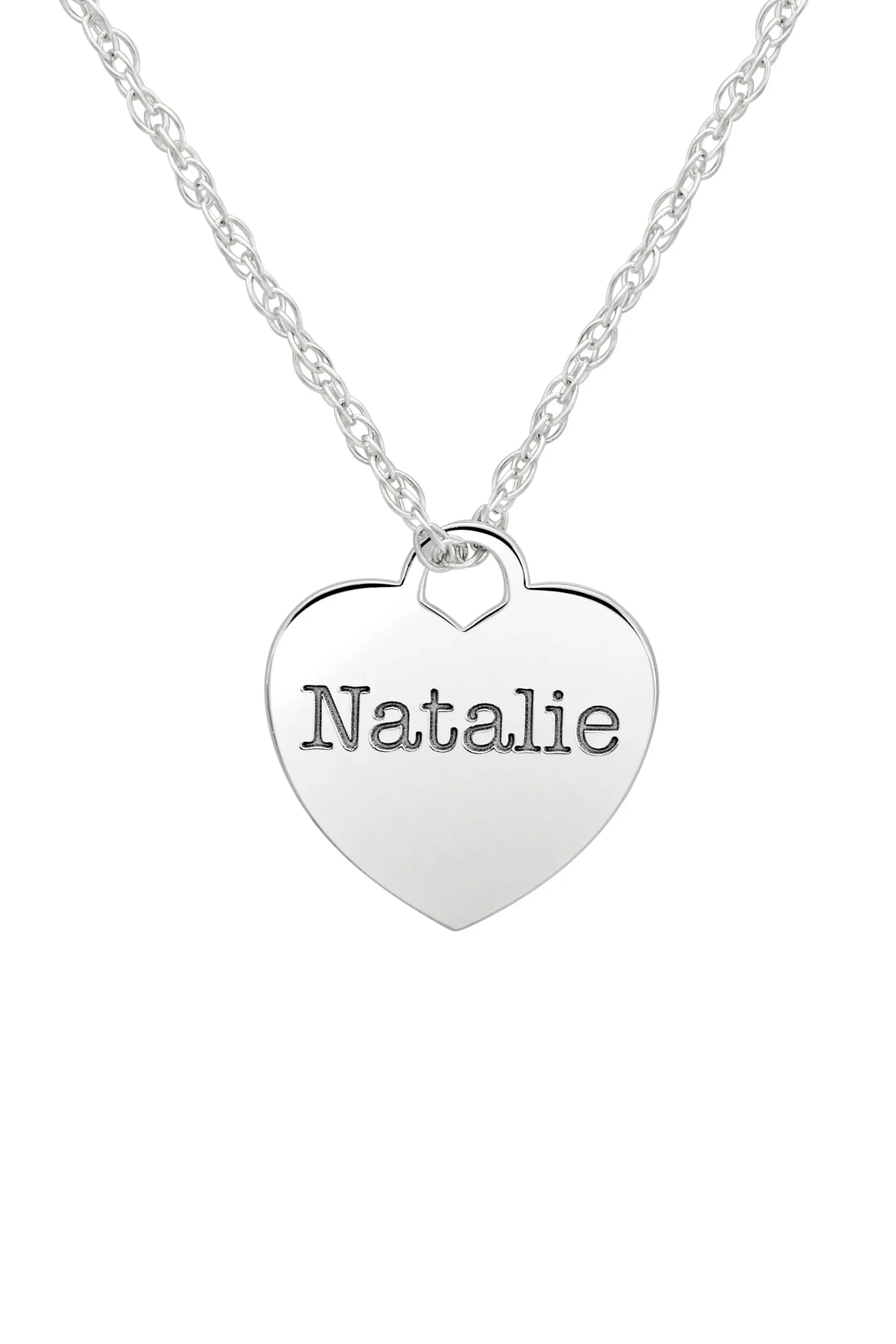 Personalized Name Heart Pendant Necklace