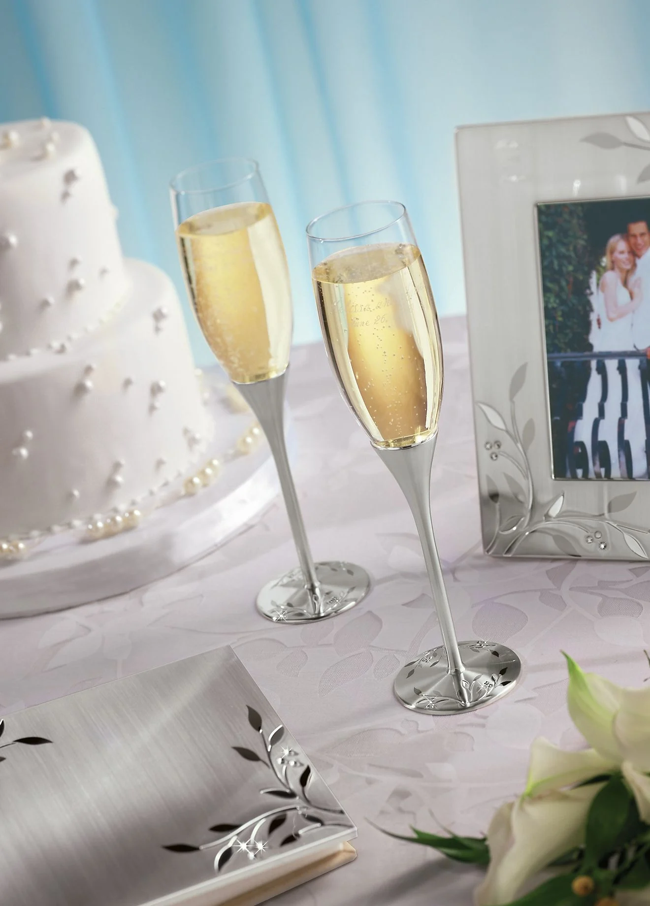 Personalized Nature's Love Toasting Flutes
