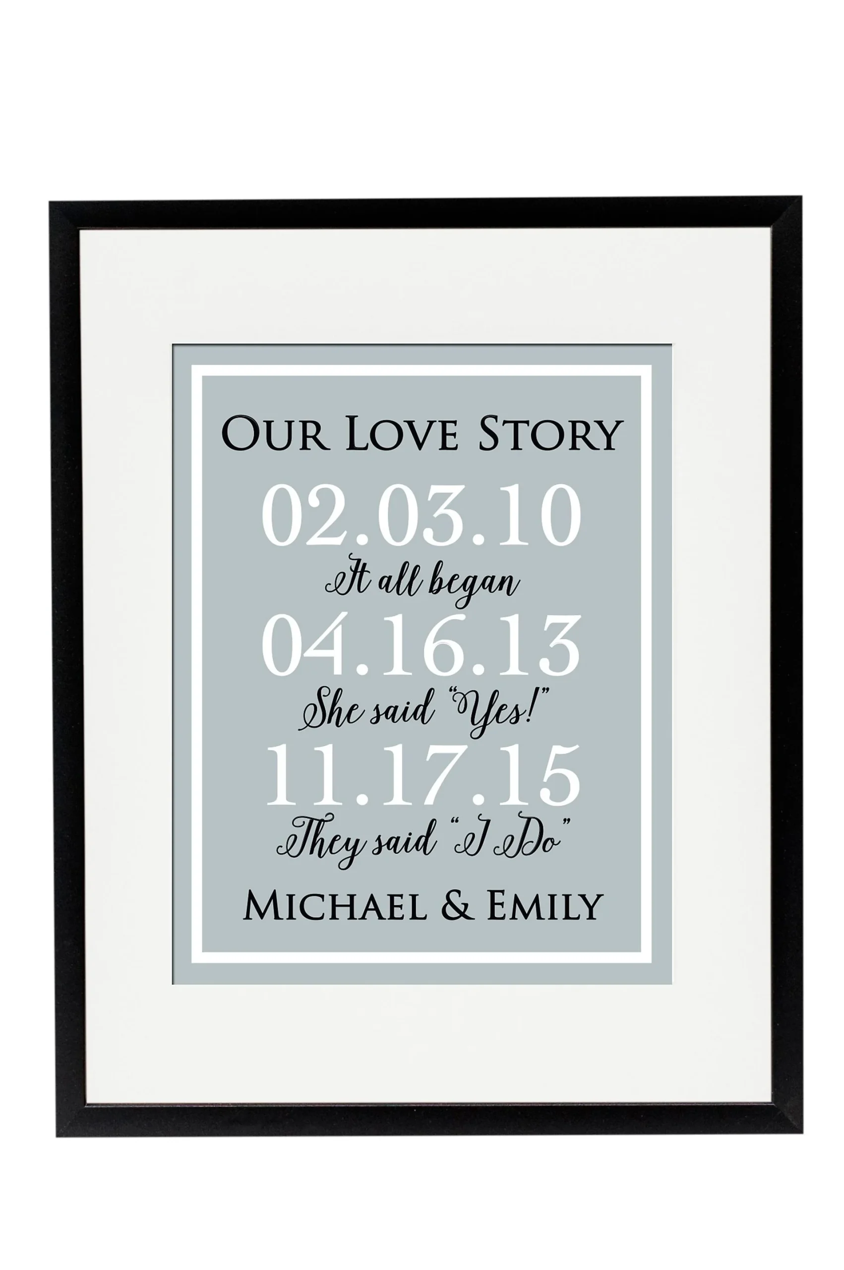 Personalized Our Love Story Special Dates Sign
