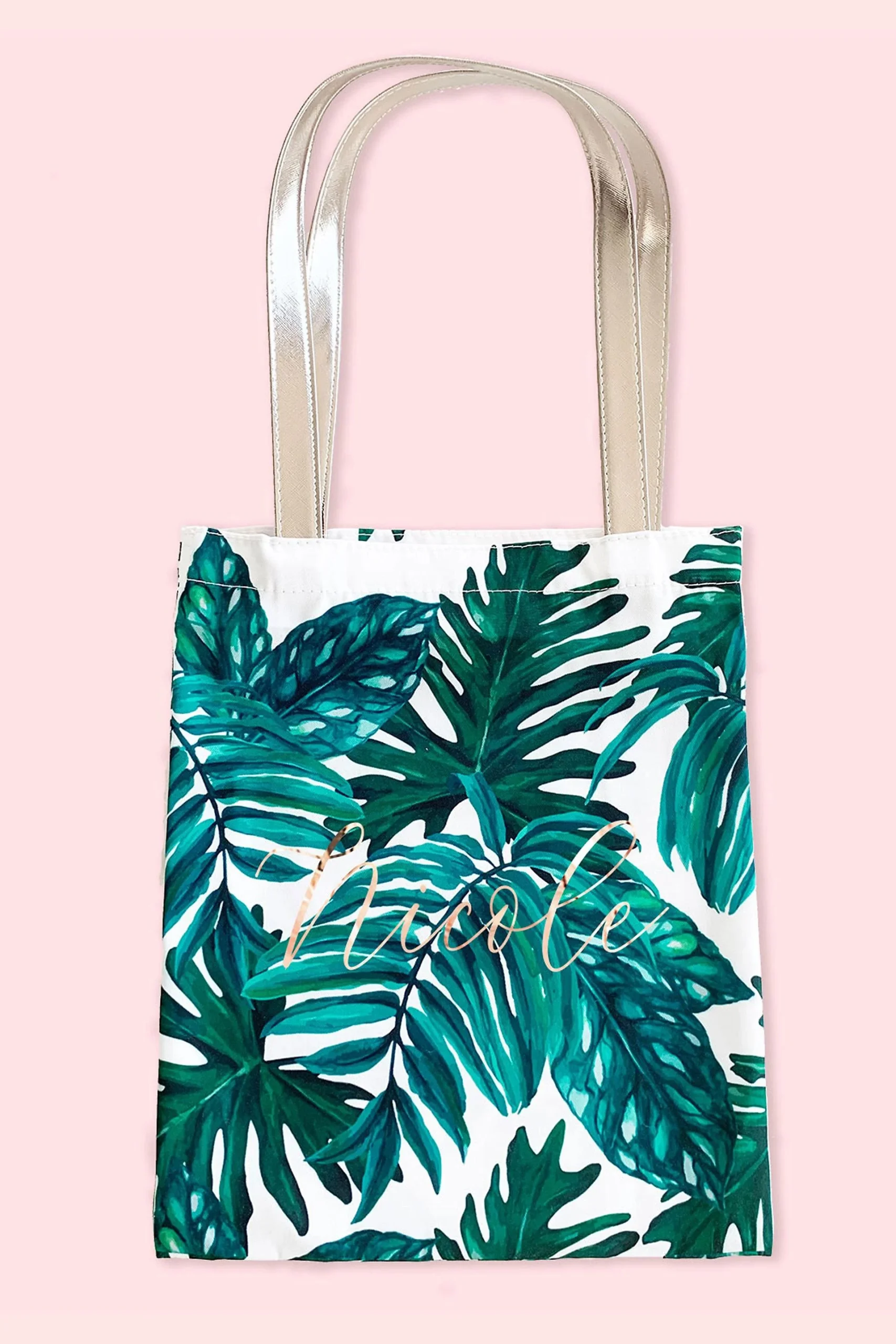 Personalized Palm Leaf Tote