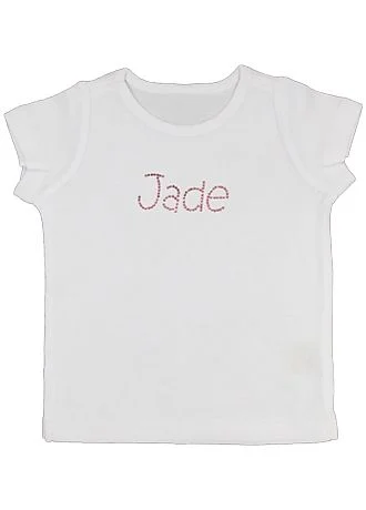 Personalized Rhinestone Flower Girl Tee