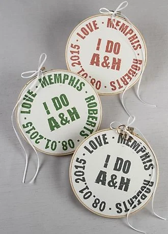 Personalized Ring Bearer Canvas Embroidery Hoop