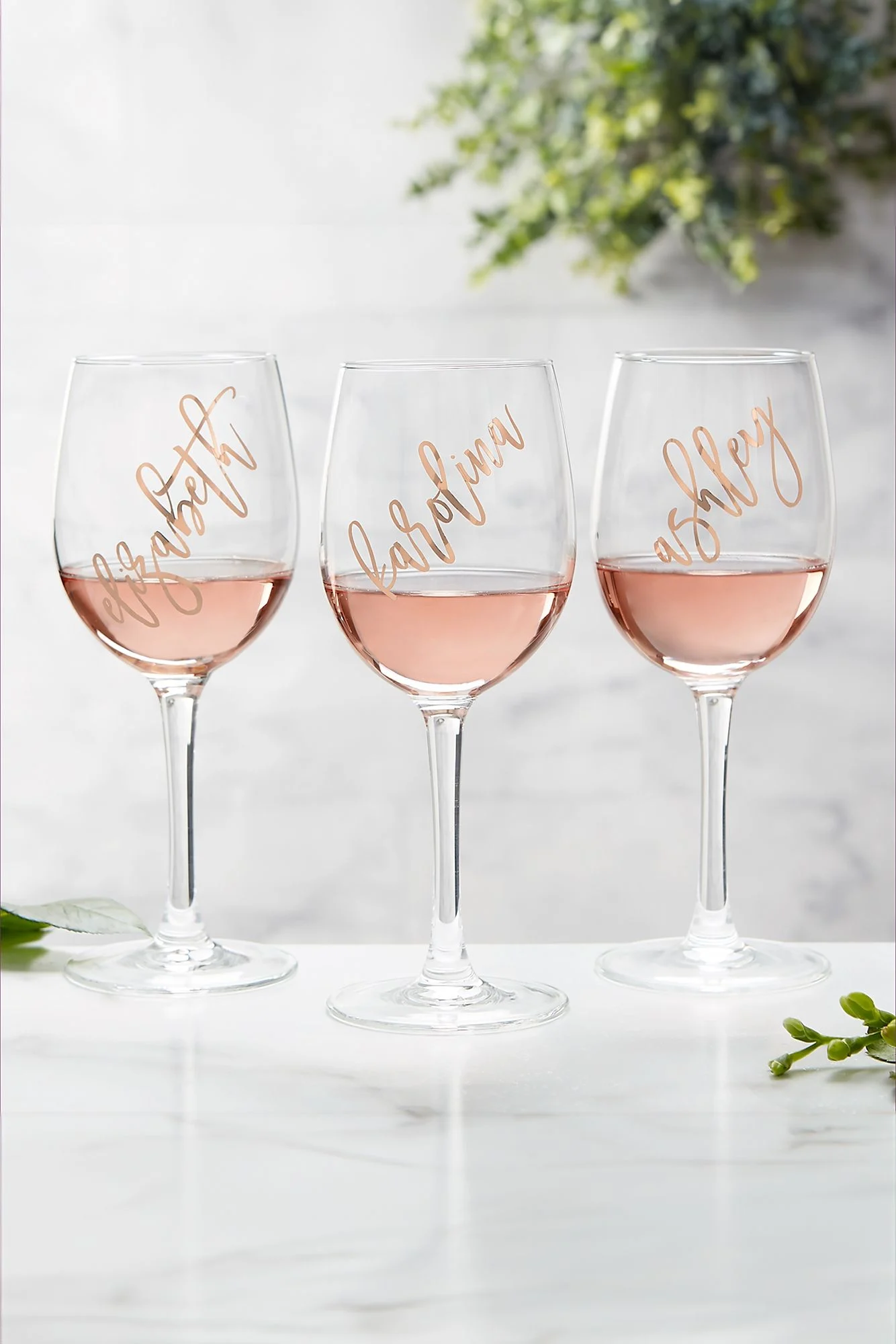 Personalized Rose Wine Glass Collection