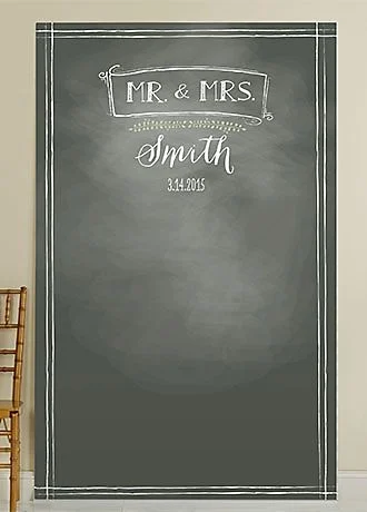 Personalized Rustic Wedding Photo Booth Backdrop