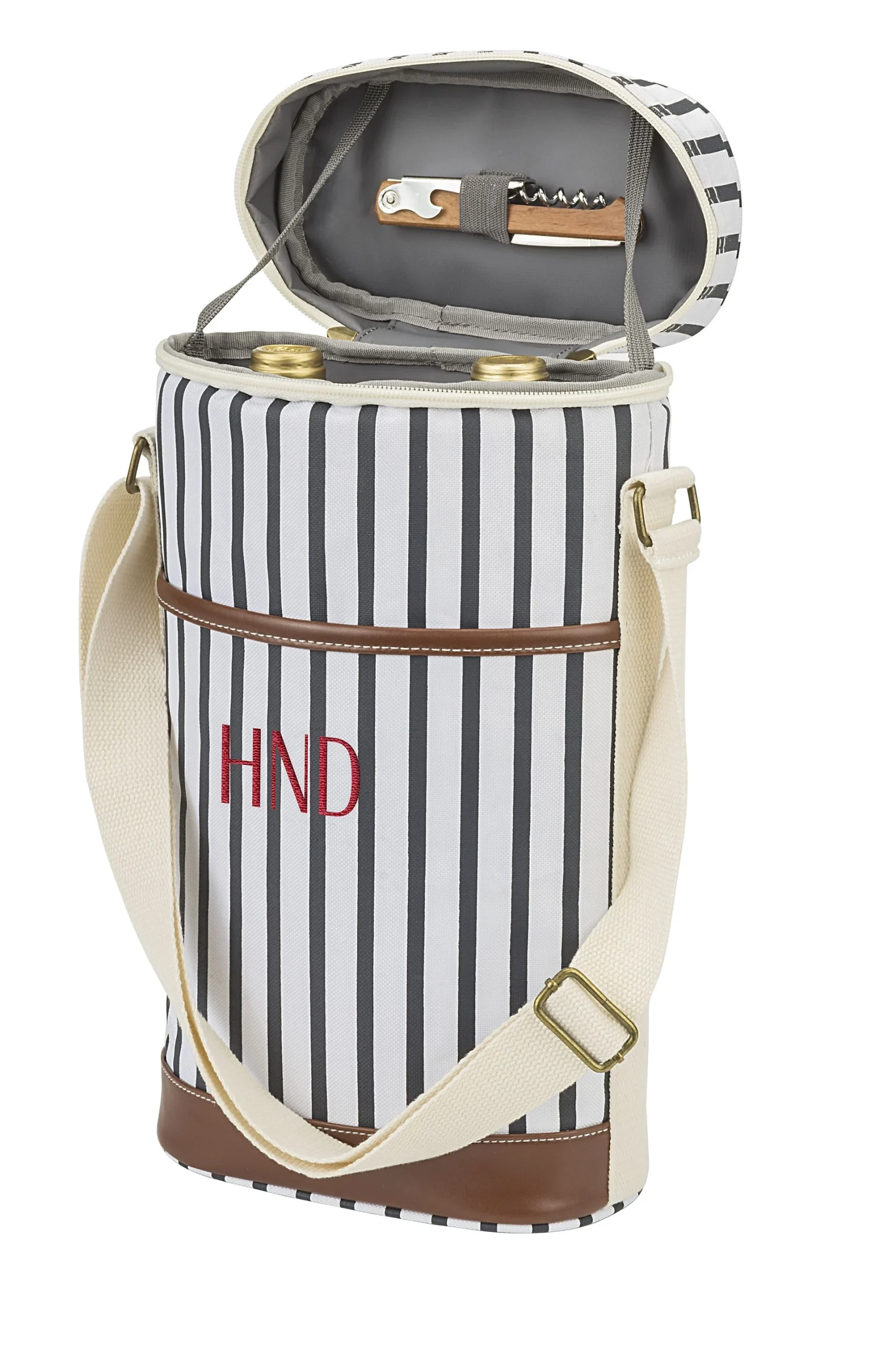 Personalized Striped Wine Cooler