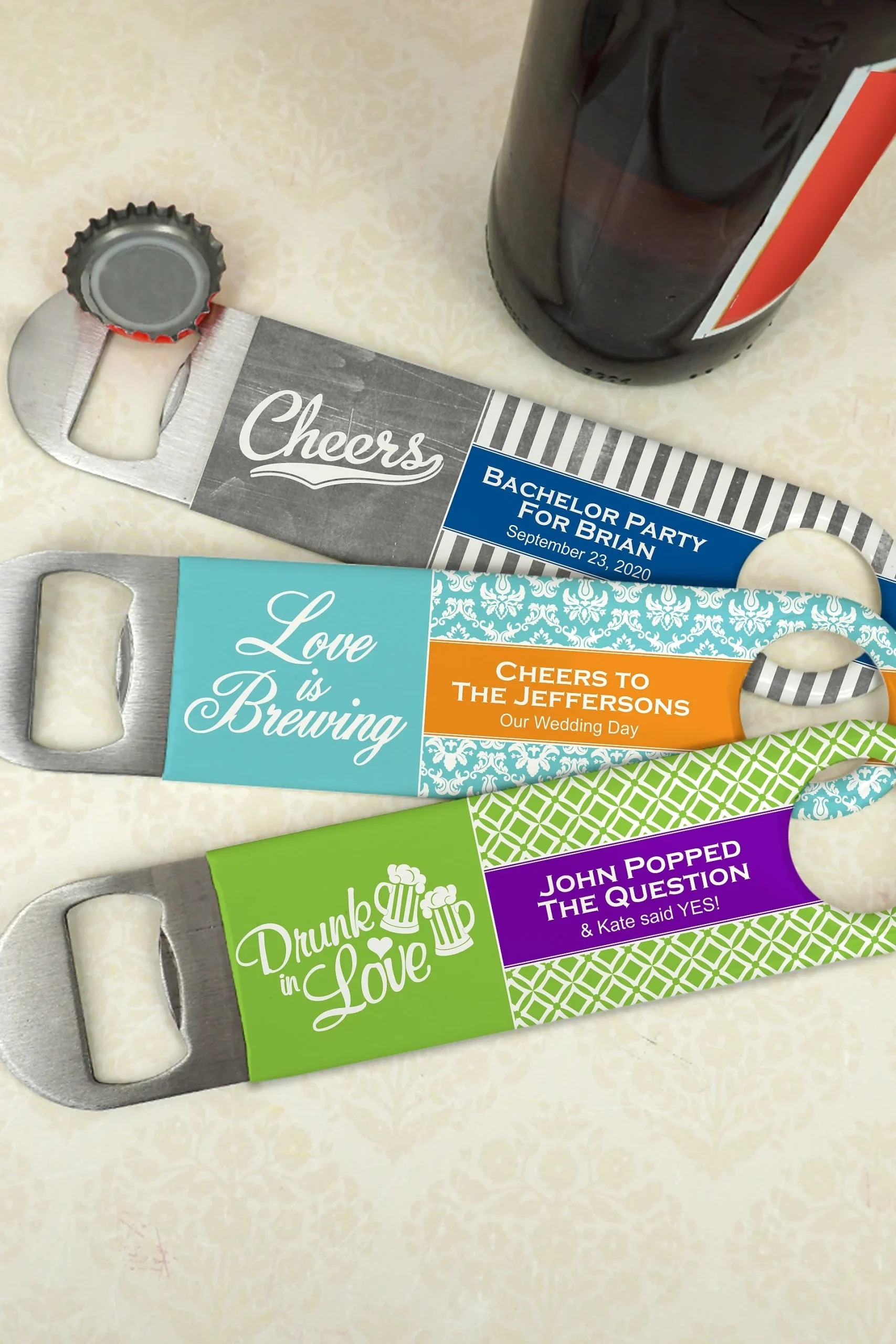 Personalized Vinyl Grip Paddle Bottle Openers