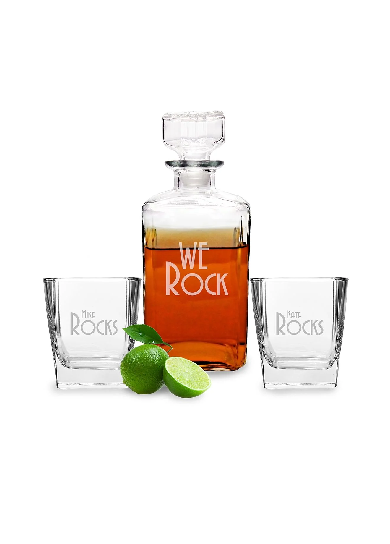 Personalized We Rock Decanter Set
