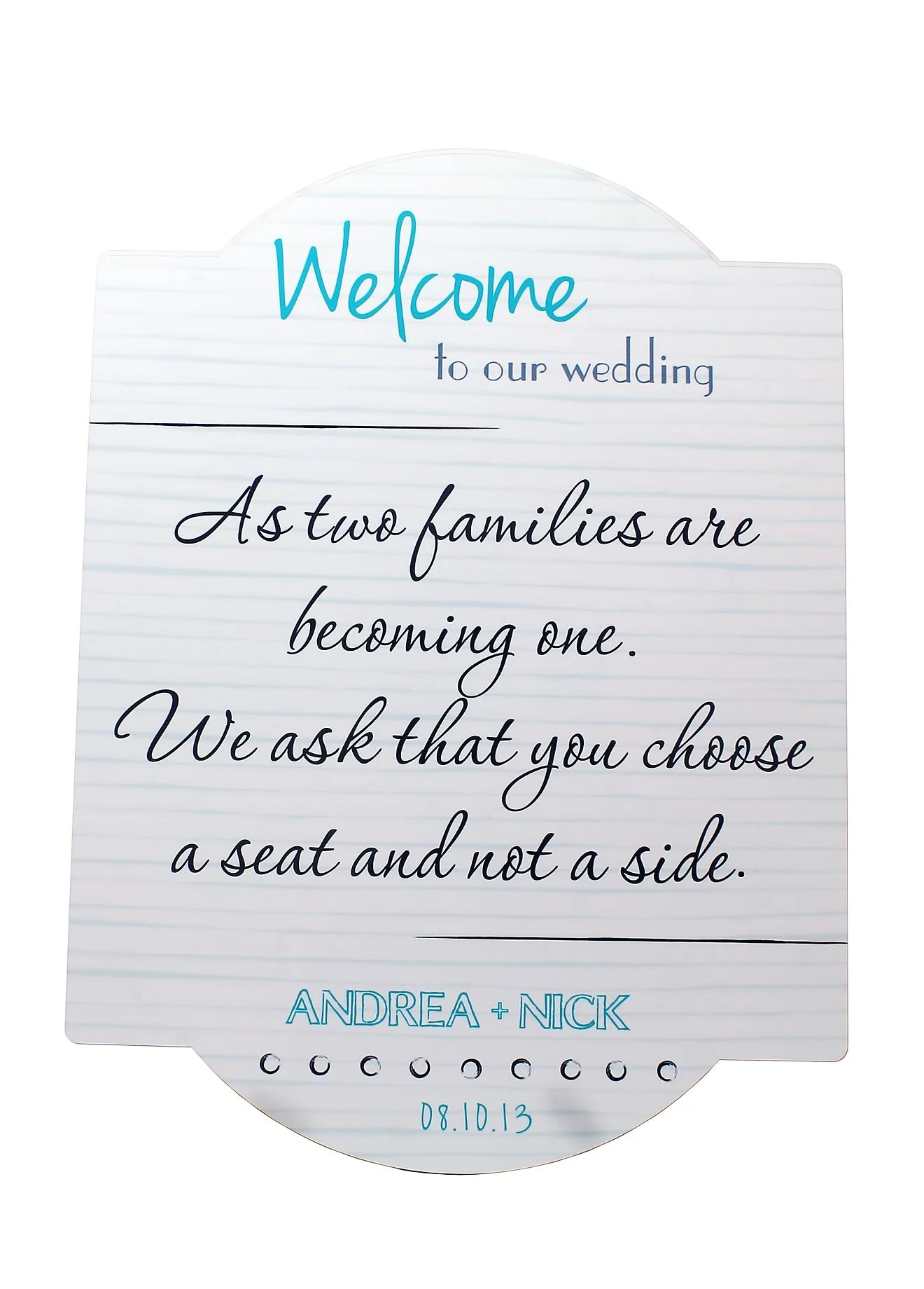Personalized Wedding Seating Chart Sign