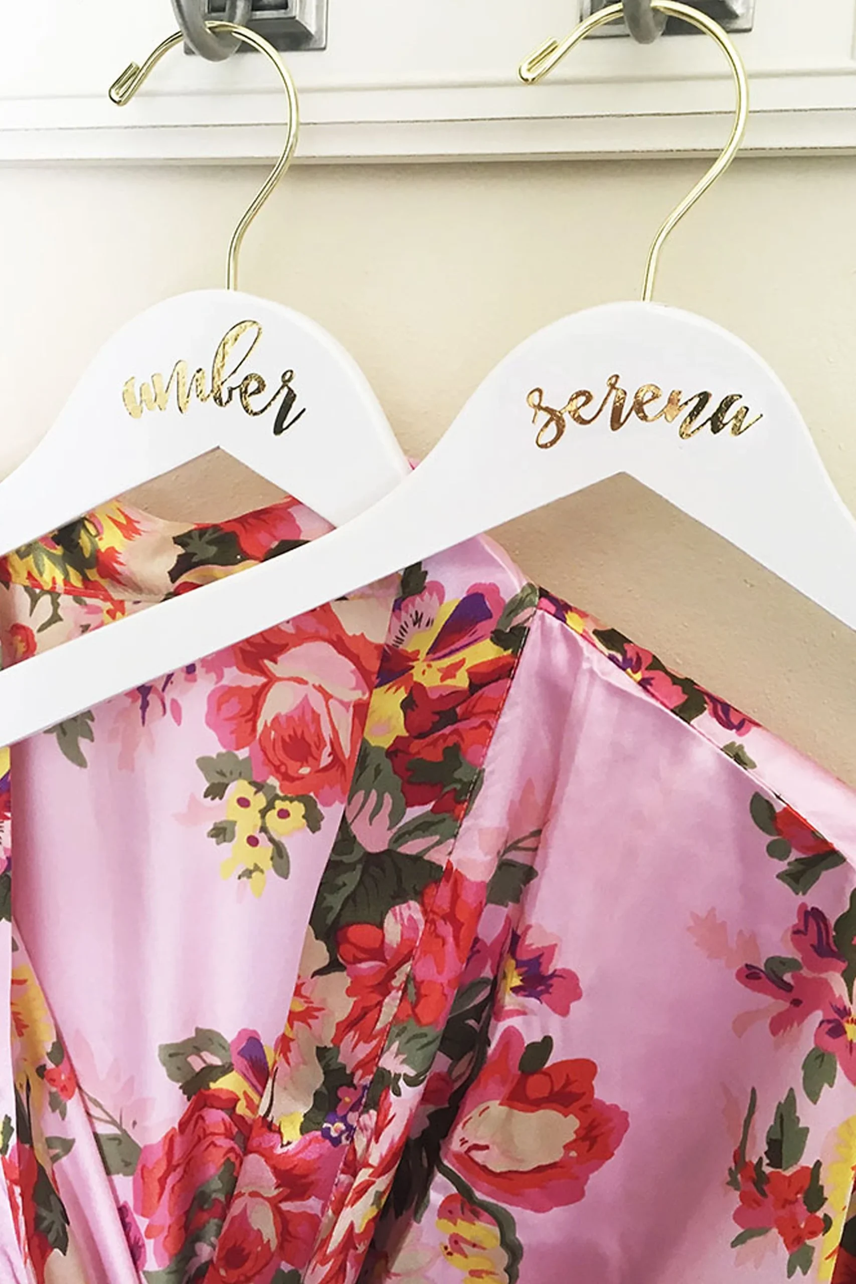 Personalized White Wooden Hanger