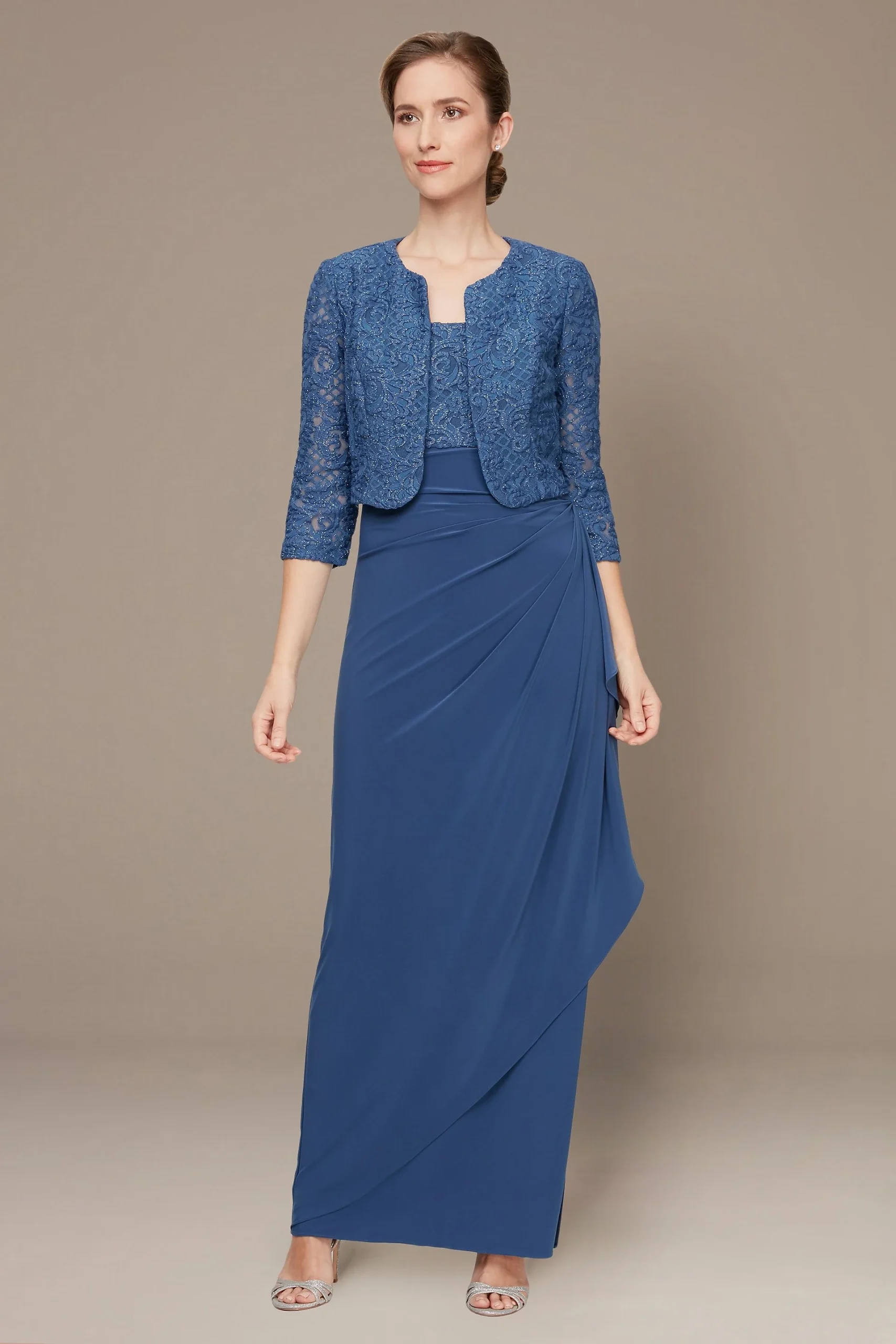 Petite Two-Piece Bolero Jacket Dress