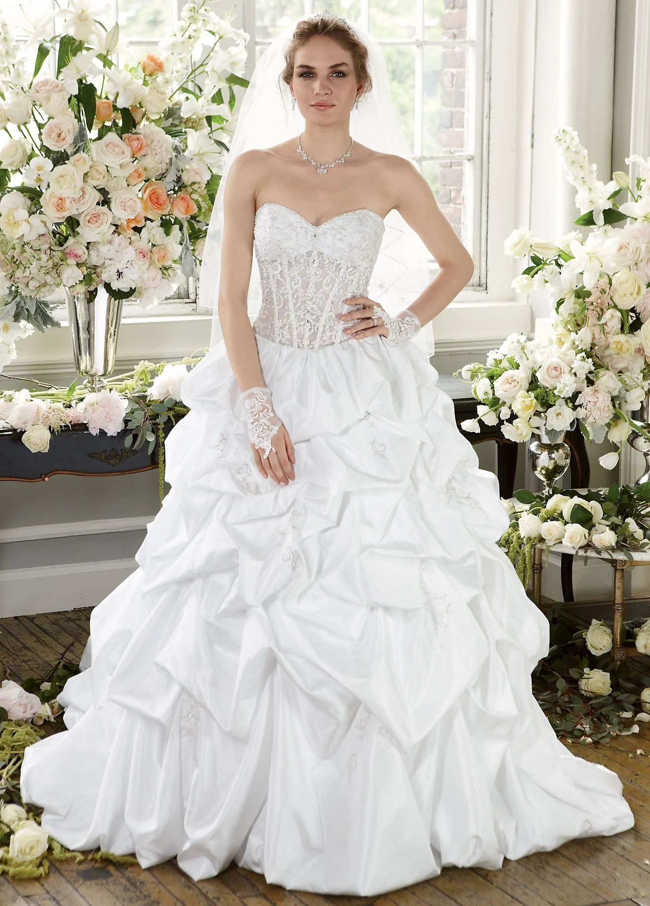 Pick-Up with Illusion Bodice and Lace-Up Back