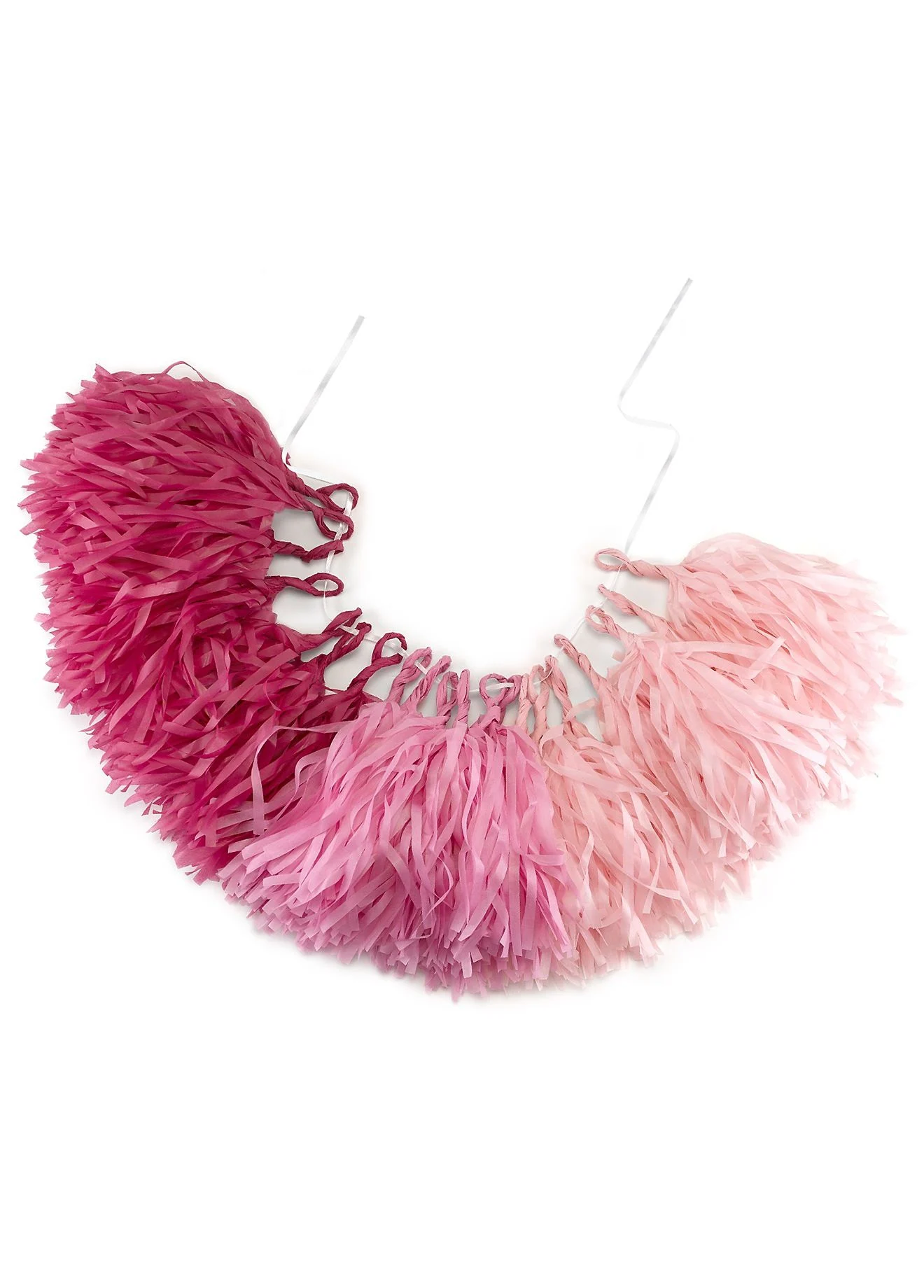 Pink Ombre Tassel Garland Set of 20