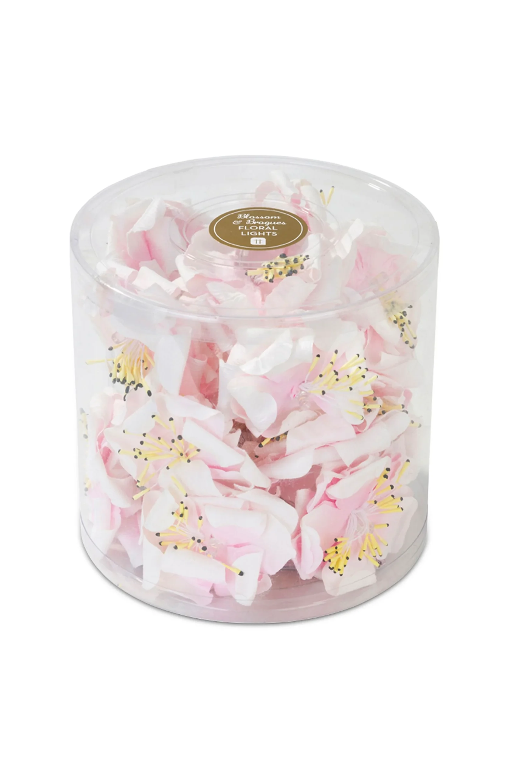 Pink Paper Floral LED Light String