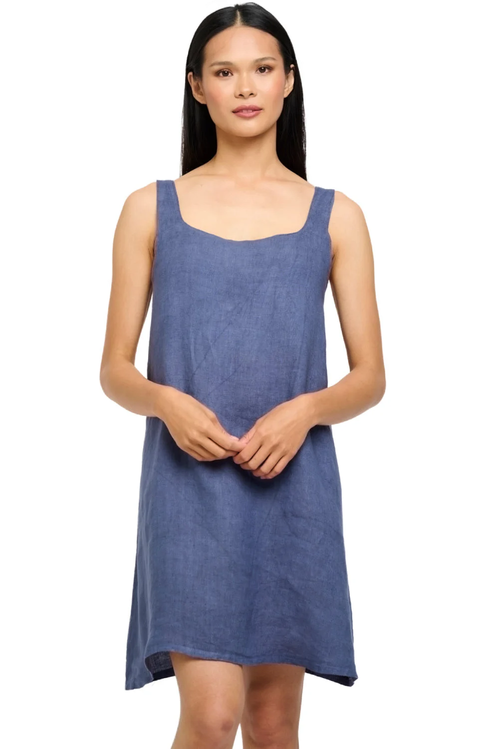 Pistache Linen Tunic , Deep Sea (R-0302)