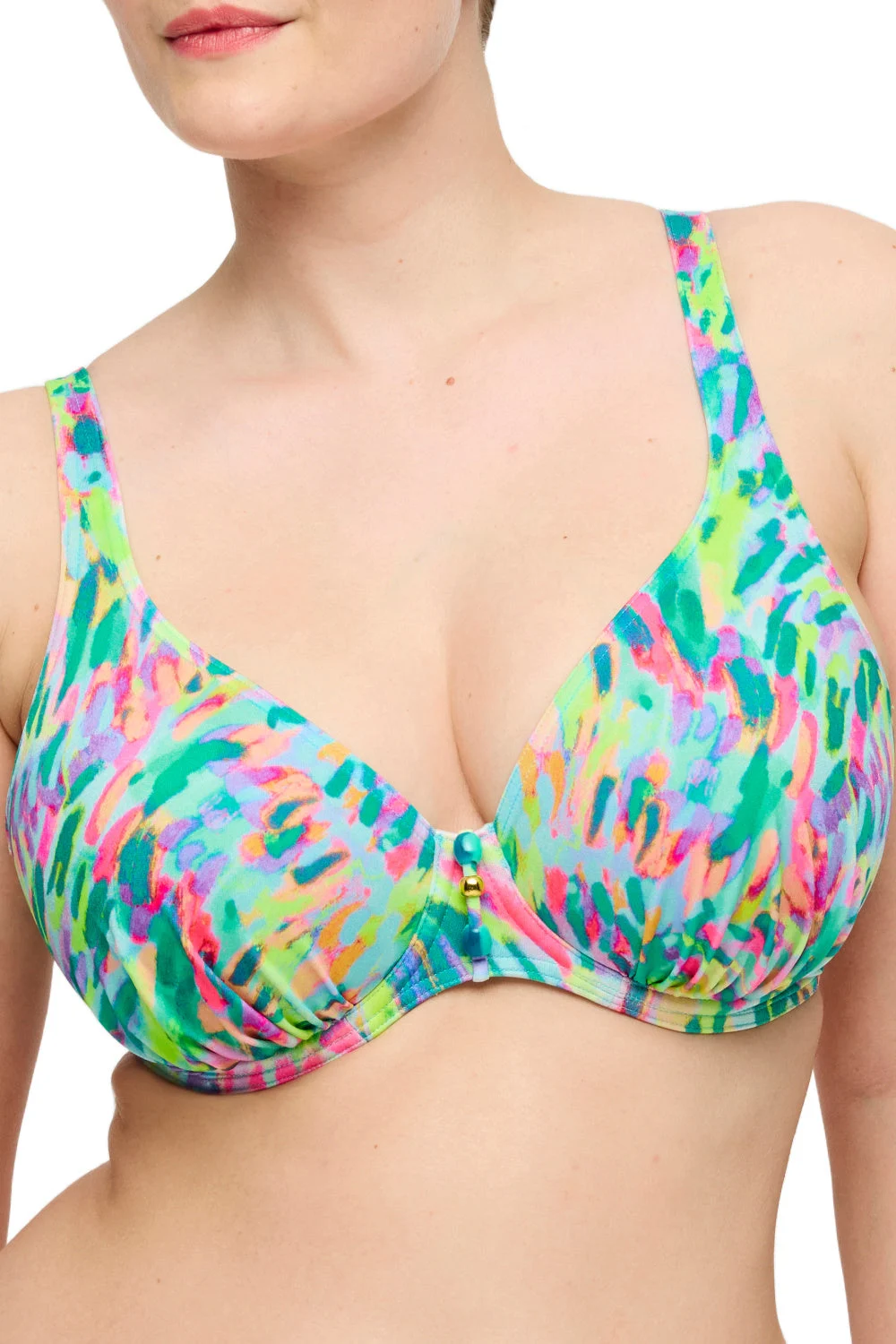 PrimaDonna Swim Douala Half Padded Plunge Bikini, Impressionist Summer (4014019)