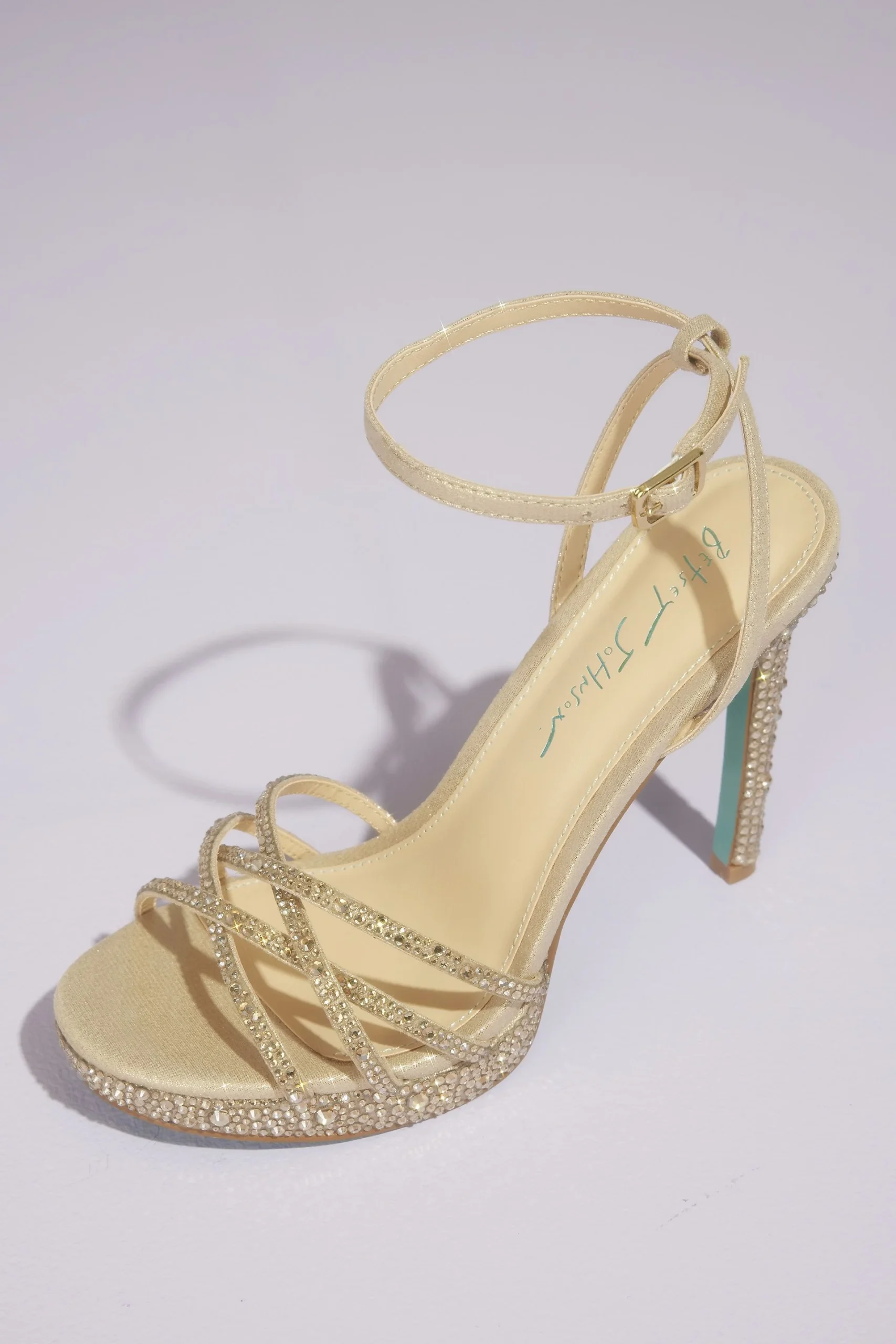 Rhinestone Strappy Platform Stiletto Sandals