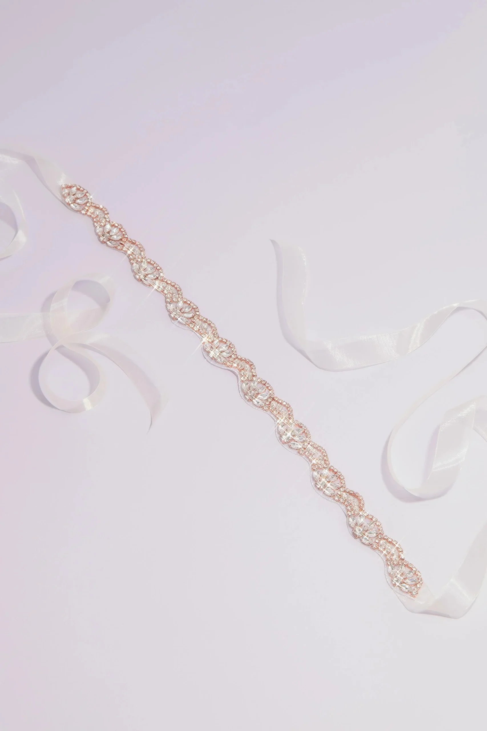 Rose Gold and Crystal Floral Medallion Belt