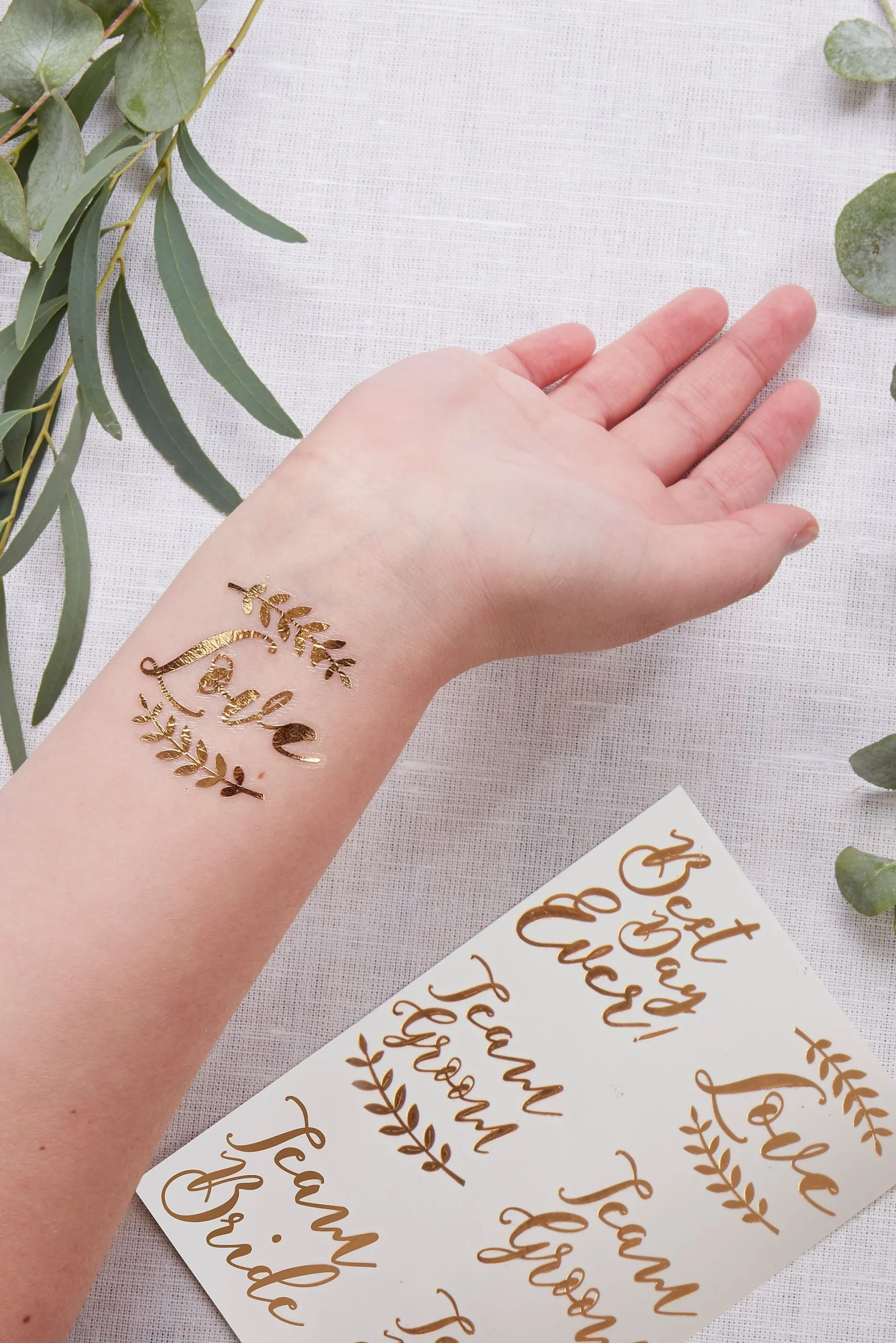 Rose Gold Temporary Tattoo Set