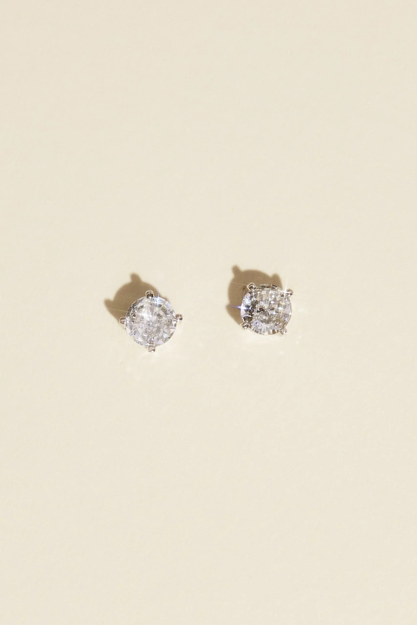Round-Cut Crystal Earrings
