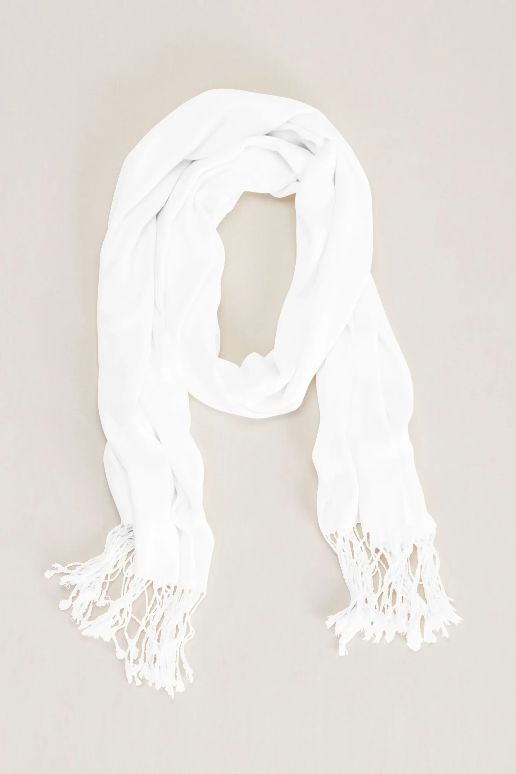 Sateen Pashmina with Fringe Accent
