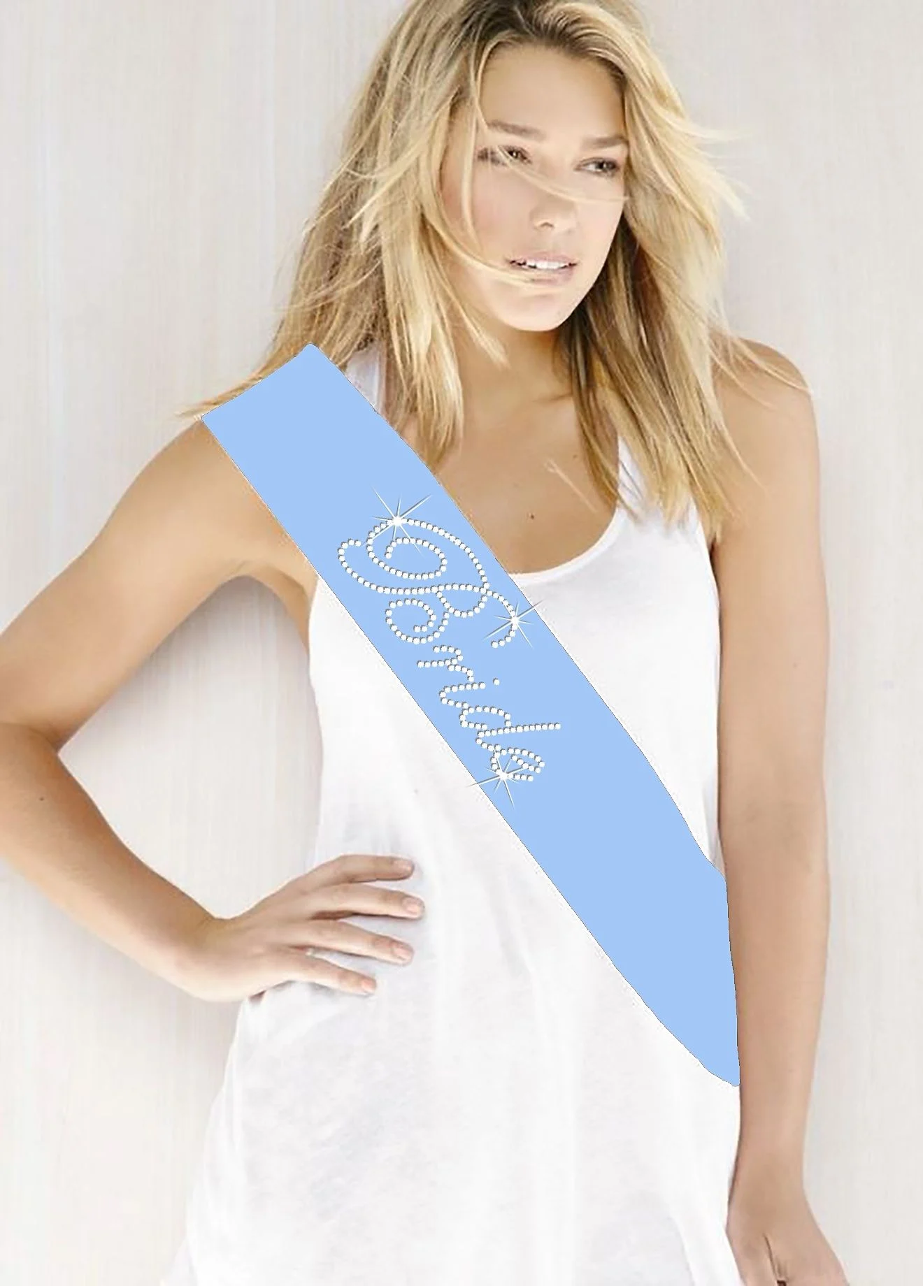Satin Rhinestone Bride Sash