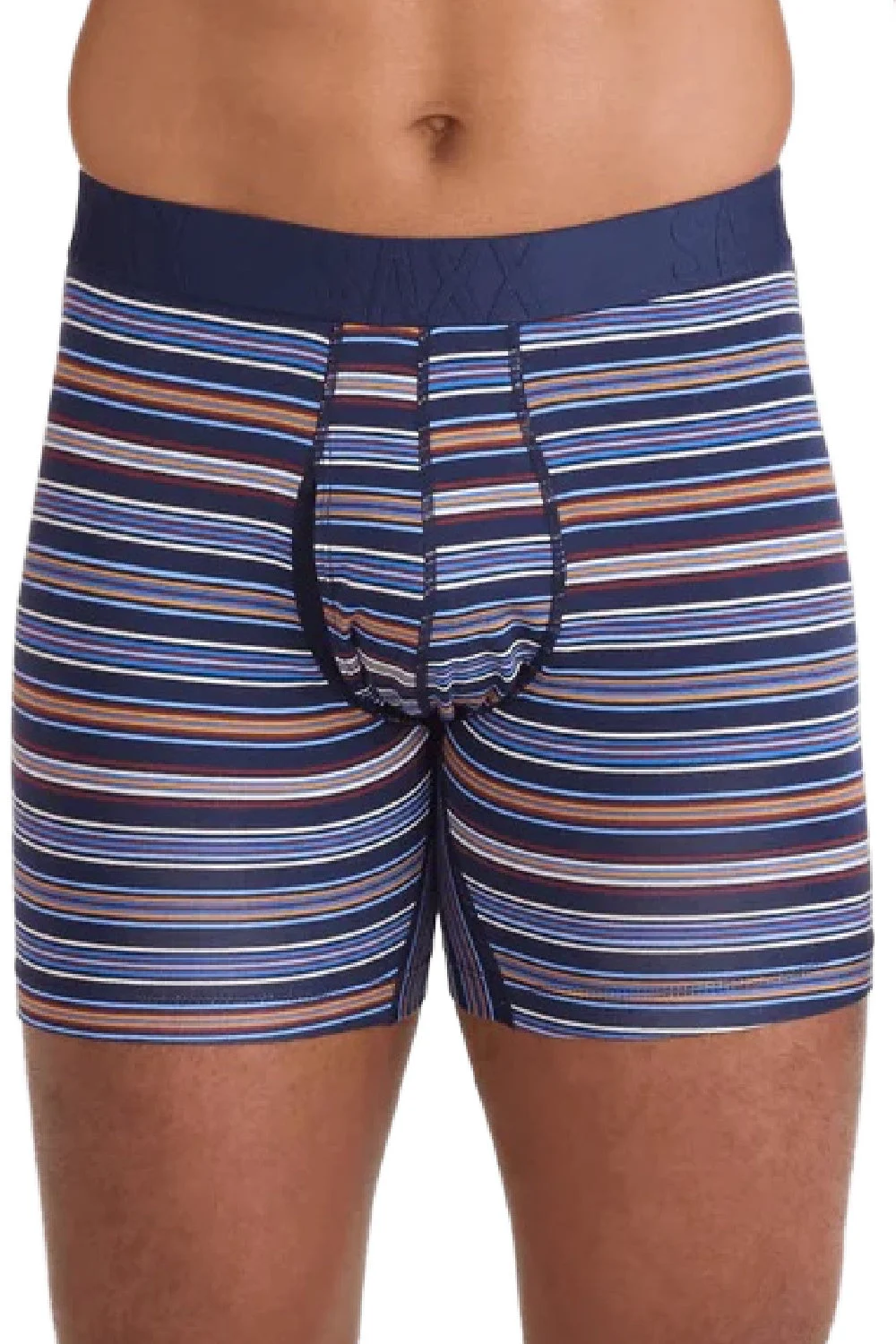 SAXX DropTemp Cooling Cotton Boxer SXBB86F-VIS (Vivid Stripe-Maritime)