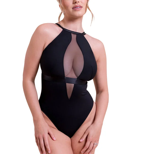 Scantilly by Curvy Kate Swerve Non Wired Bodysuit (ST040711) - Black