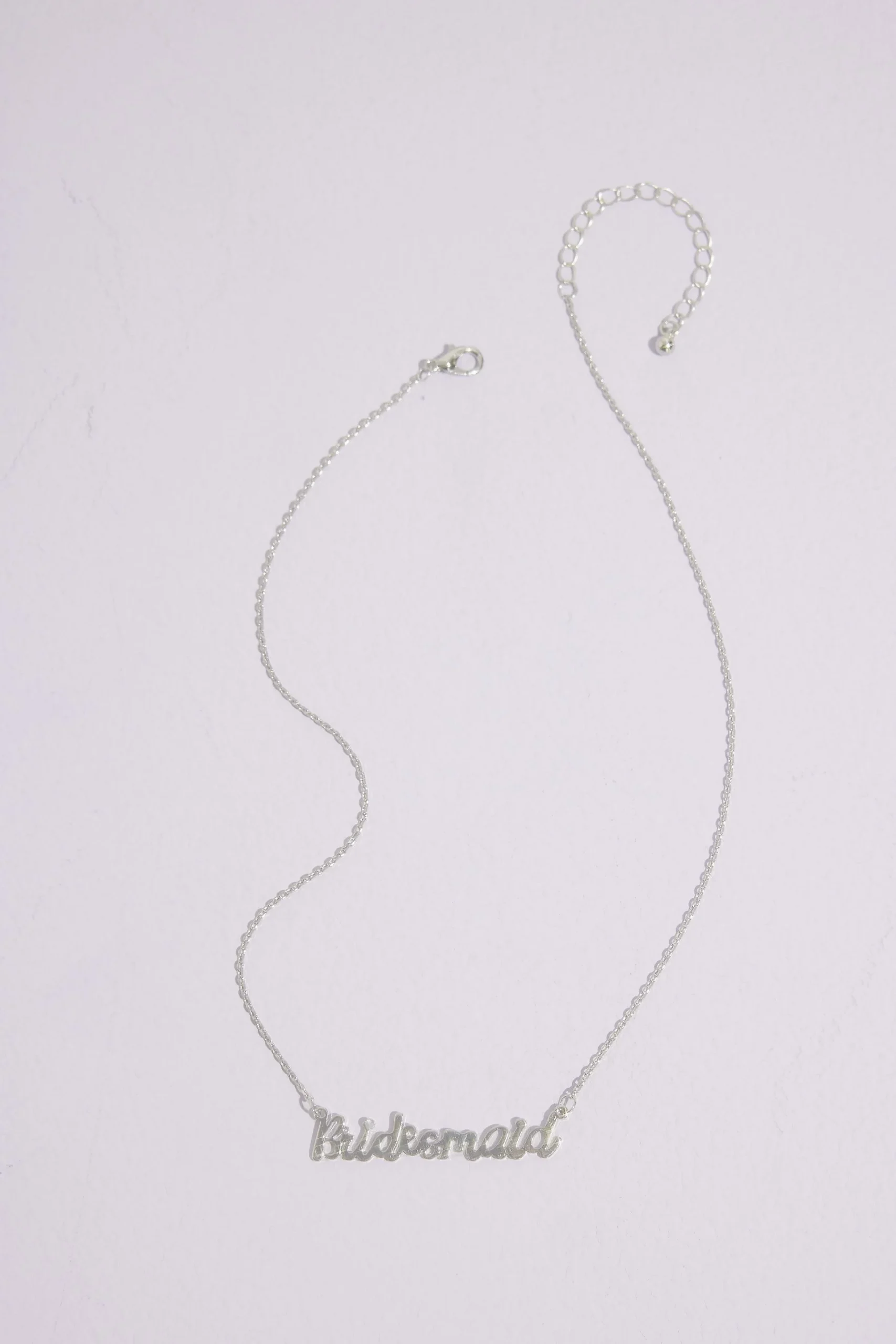Script Bridesmaid Nameplate Necklace